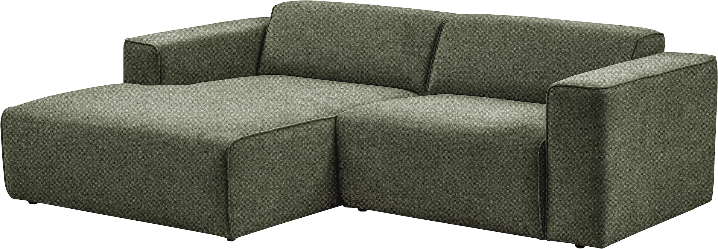 andas Ecksofa »Noord«, mit Kedernaht, Breite 234 cm, Cord, Struktur, Webstoff