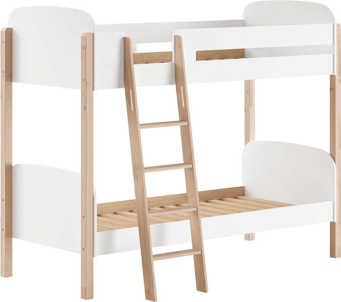 Home affaire Etagenbett, (Made in Europe), ideal für kleine Räume, LF 90x200cm, m. Lattenrost u. Leiter, lackiert