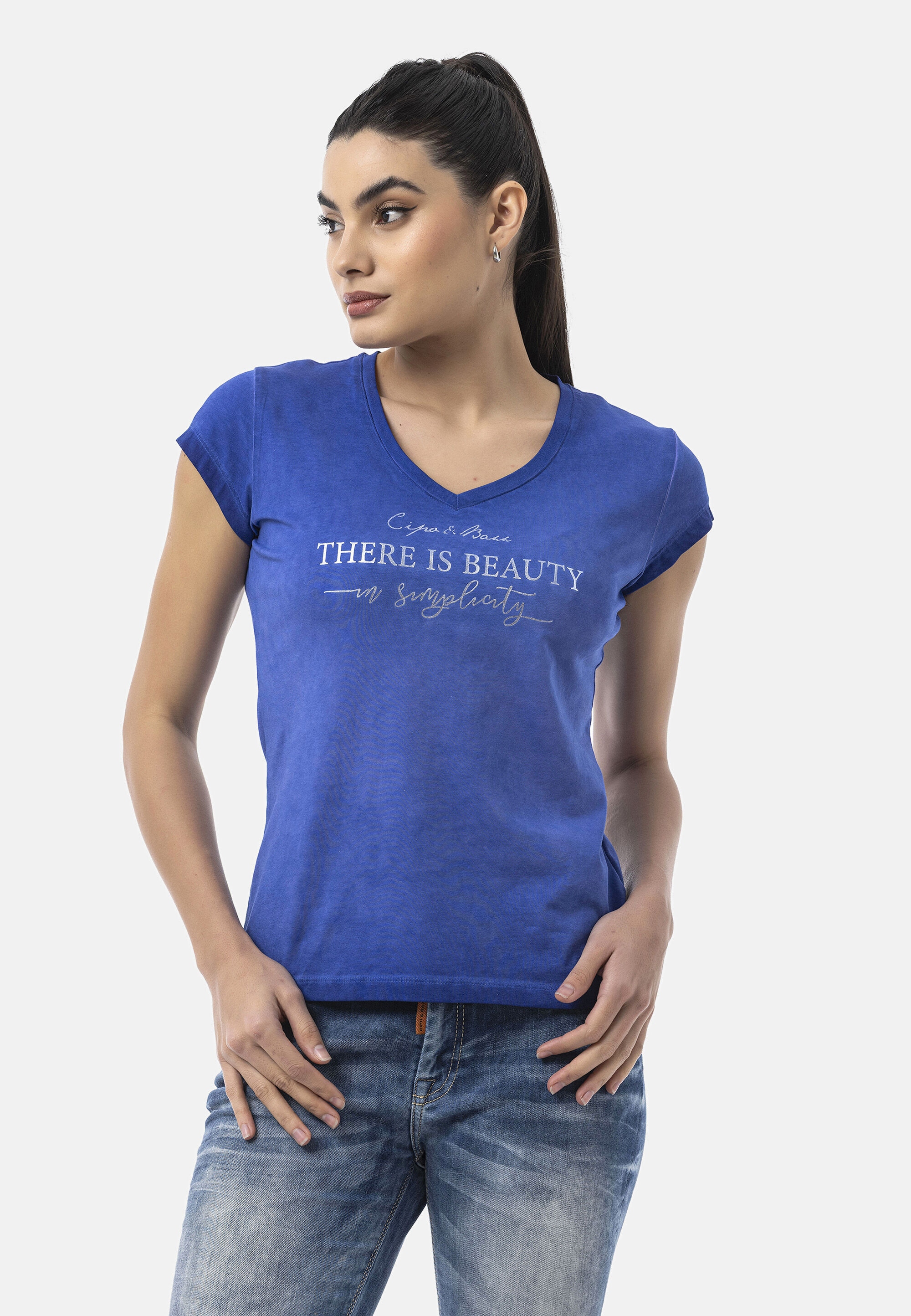 Cipo & Baxx T-Shirt »WT396« mit Frontprint