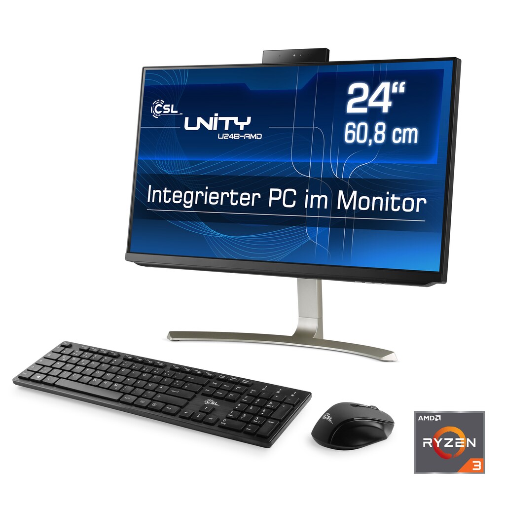 CSL All-in-One PC »Unity U24B-AMD / 3200G / 500 GB / 8 GB RAM / Win 11«