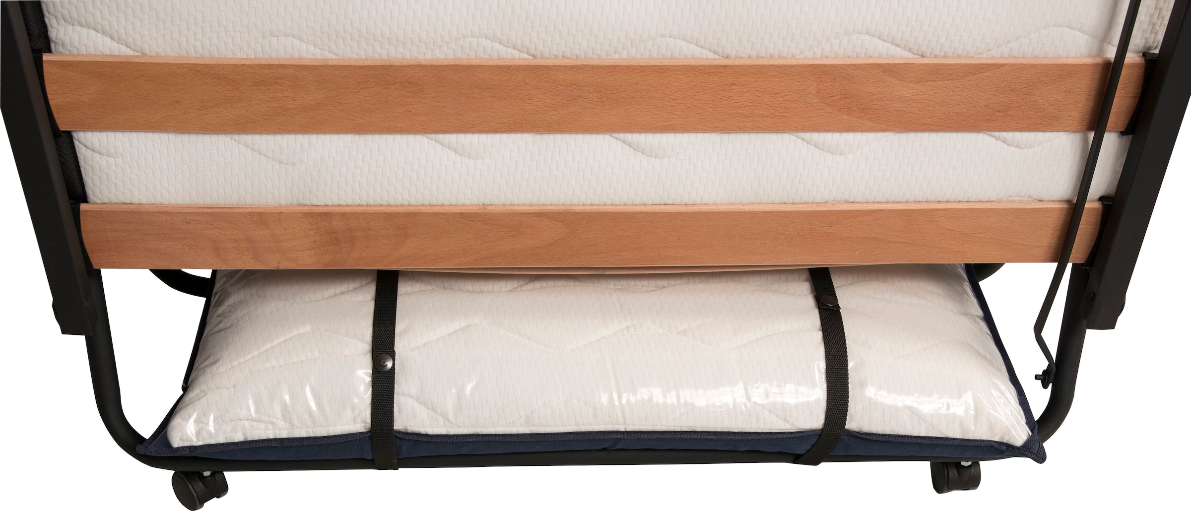 Gästebett »Lux«, inkl. memory-visko Kissen und Schaumstoffmatratze mit Kontrastnaht