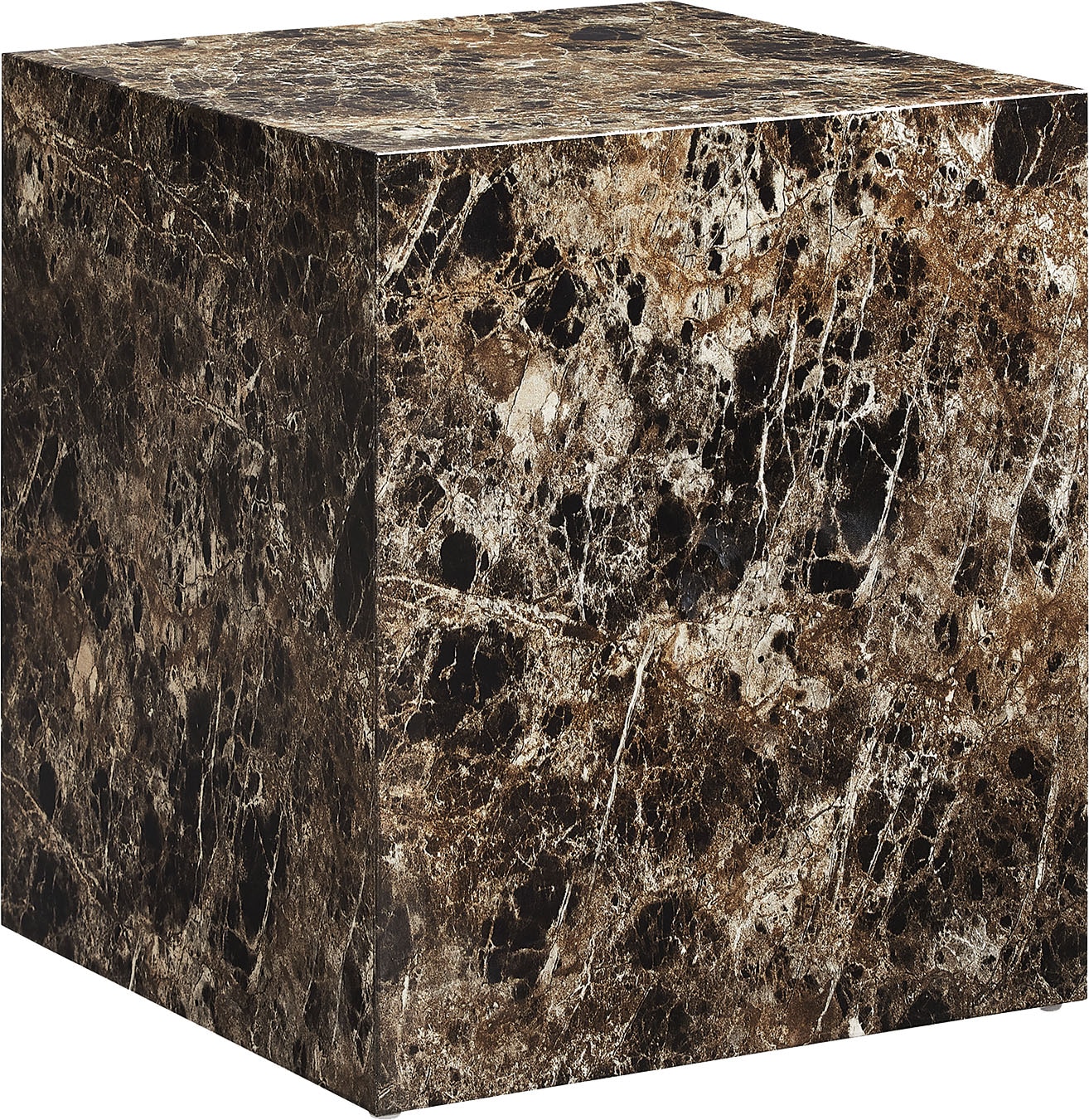SalesFever Beistelltisch, quadratisch 45x45 cm, in Marmoroptik foliert