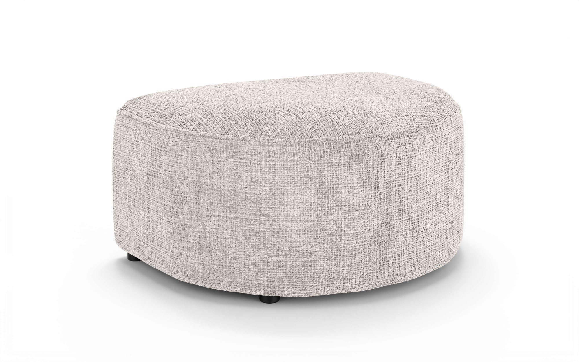 OTTO home Polsterhocker »ADELLA passed zur Serie, Maße B/T/H: 92/69/43 cm«, Hocker mit Wellenunterfederung, runde Form, auch in Cord