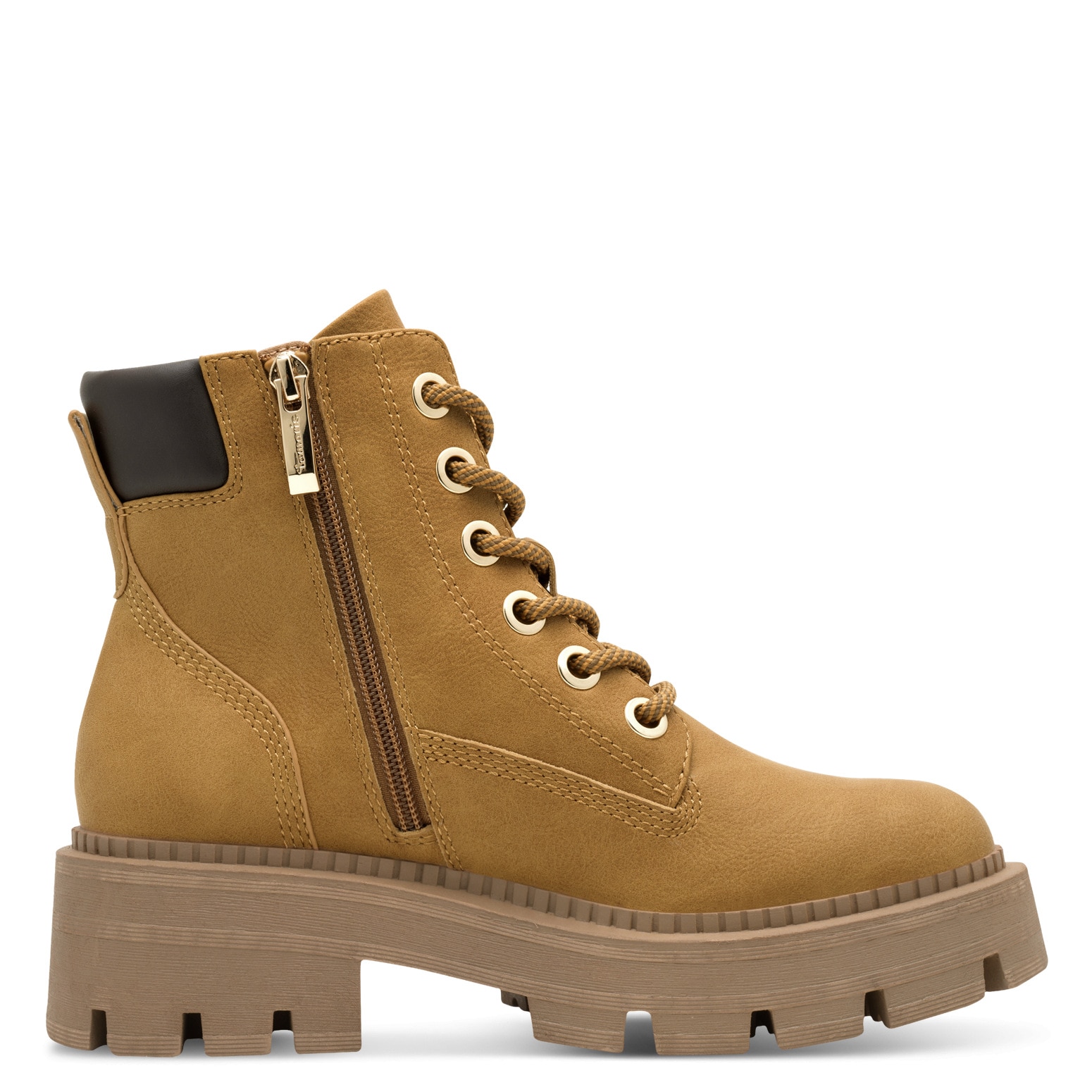 Tamaris Schnürboots  , Blockabsatz, Schnürstiefelette mit glänzenden Strasssteinen besetzt