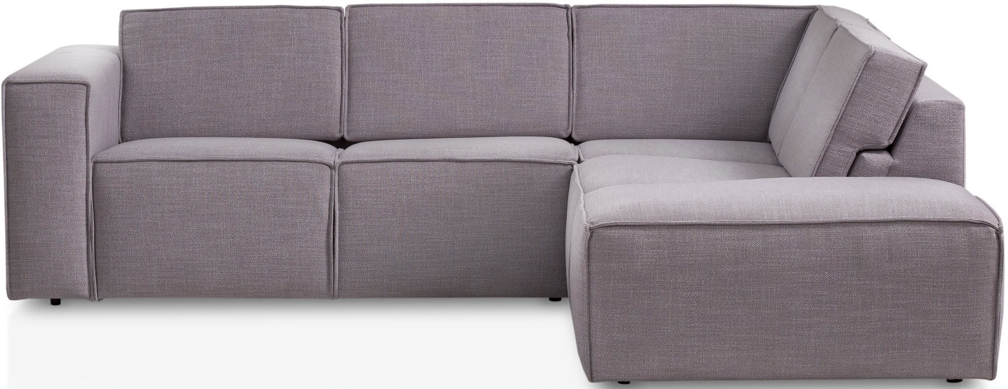 TRENDMANUFAKTUR Ecksofa »Dice mit Sitztiefenverstellung und Kaltschaumpolsterung«, hoher Sitzkomfort, aktuelle Kedernaht, L-Form