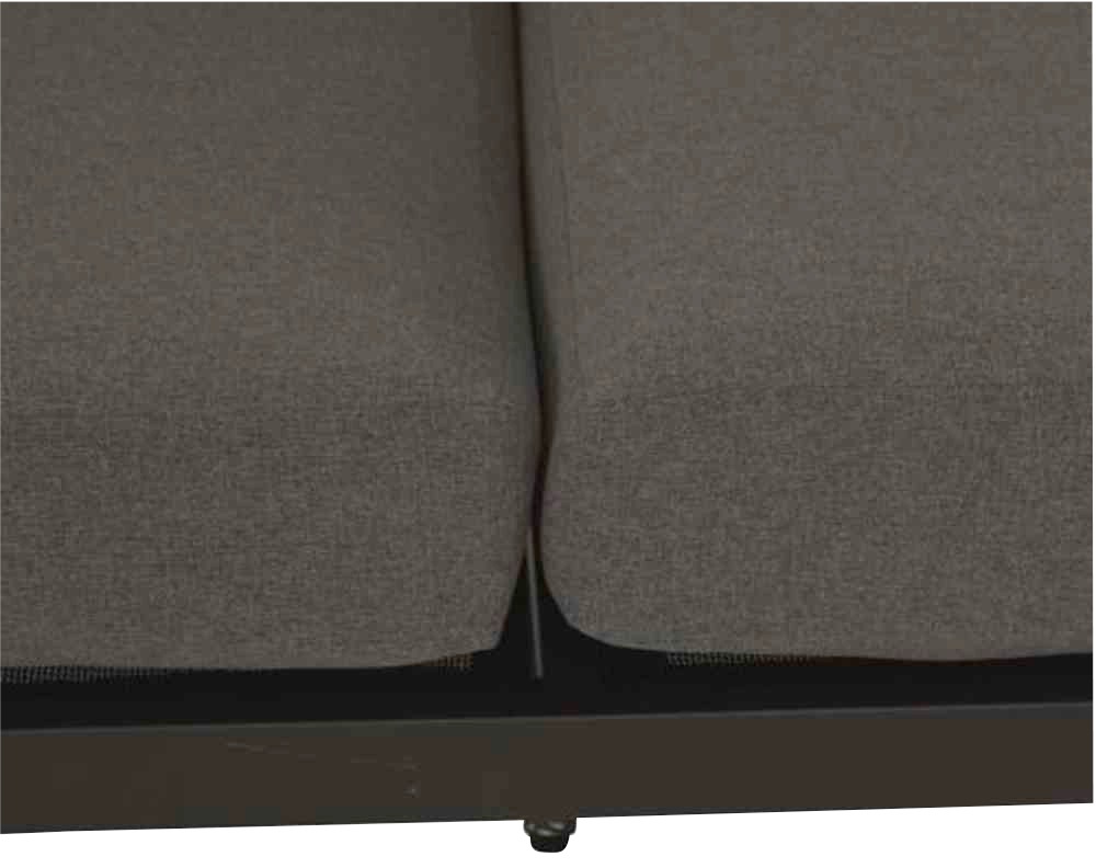 Siena Garden Loungesofa »Alvida« Aluminium, Teakholz, inkl. Sitz- und Rückenkissen grau