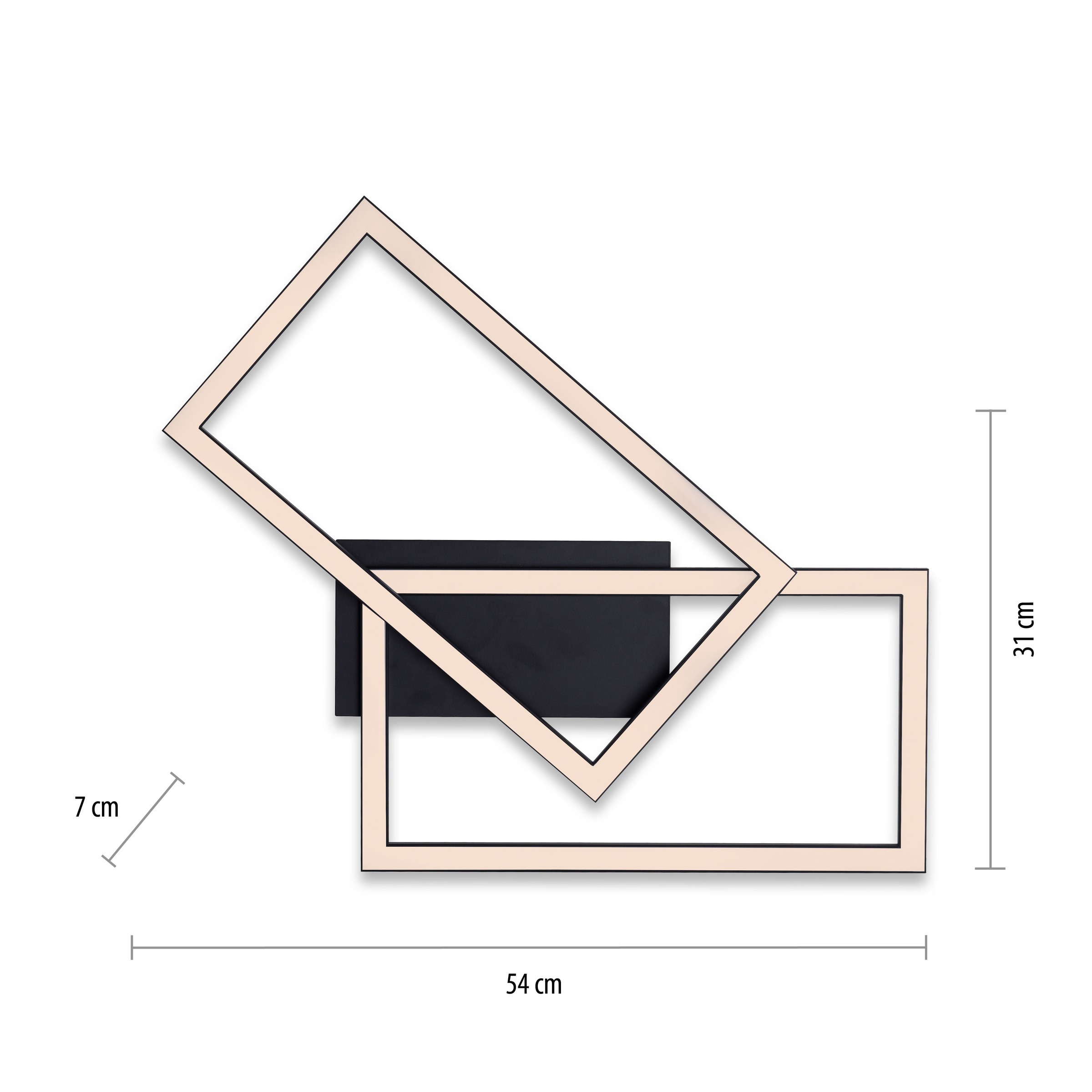 JUST LIGHT Deckenleuchte »IVEN« LED-Board 1 Stk. Warmweiß LED, dimmbar, Switchmo, Memory, nach Trennung vom Netz