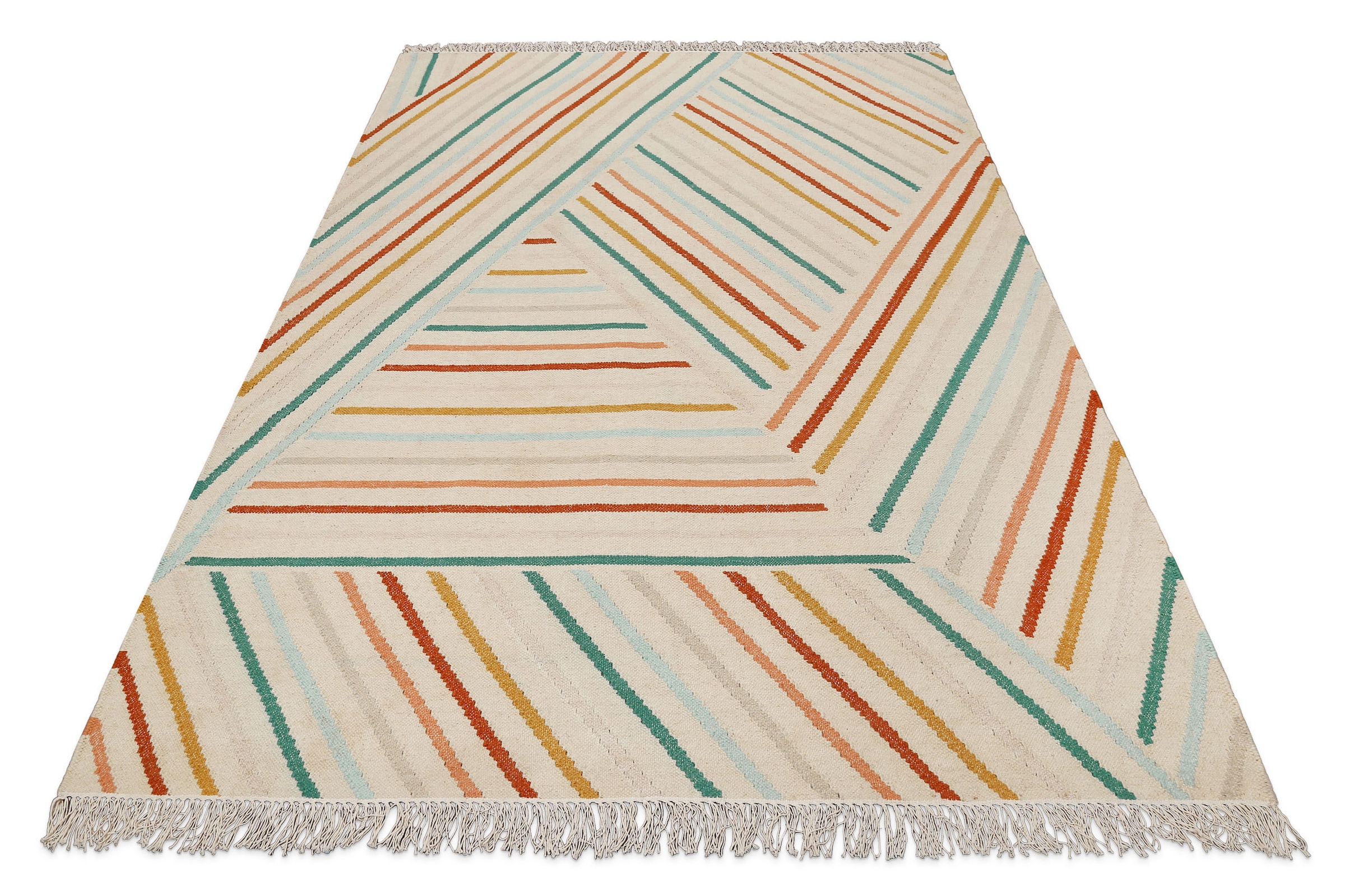 Wecon home Teppich »Modern Pop« rechteckig 5 mm Höhe handgewebt, robust, strapazierfähig, skandinavisch, Naturfaser