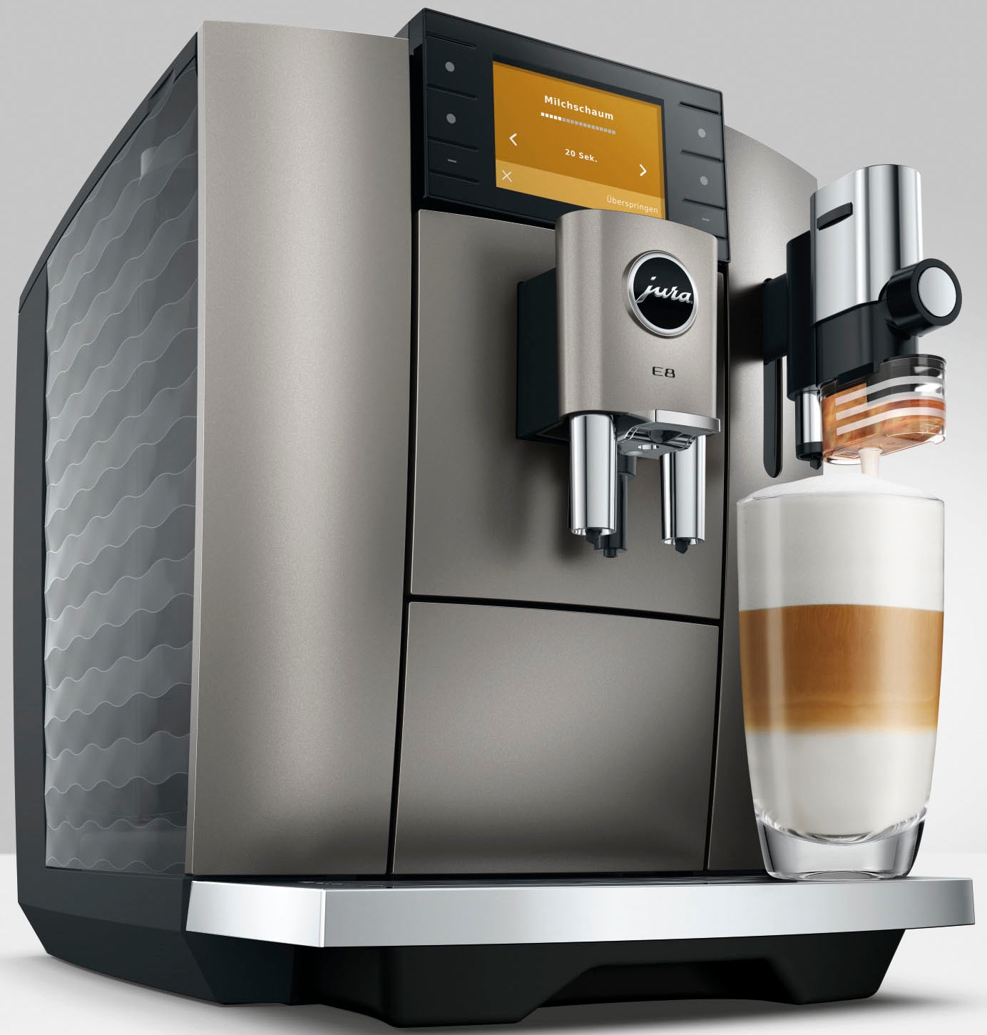 JURA Kaffeevollautomat »15712 E8 (ED), Midnight Silver« 27 Spezialitäten, WiFi, Hot & Light Brew, Sweet