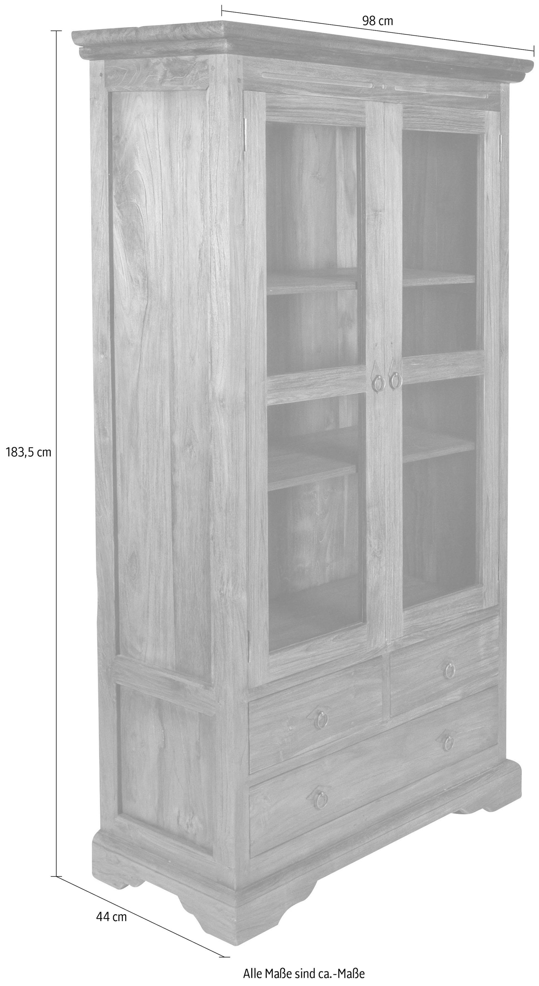 SIT Vitrine Chic, »Seadrift«, recyceltem Vintage Teak, kaufen Raten aus Shabby auf Altholz