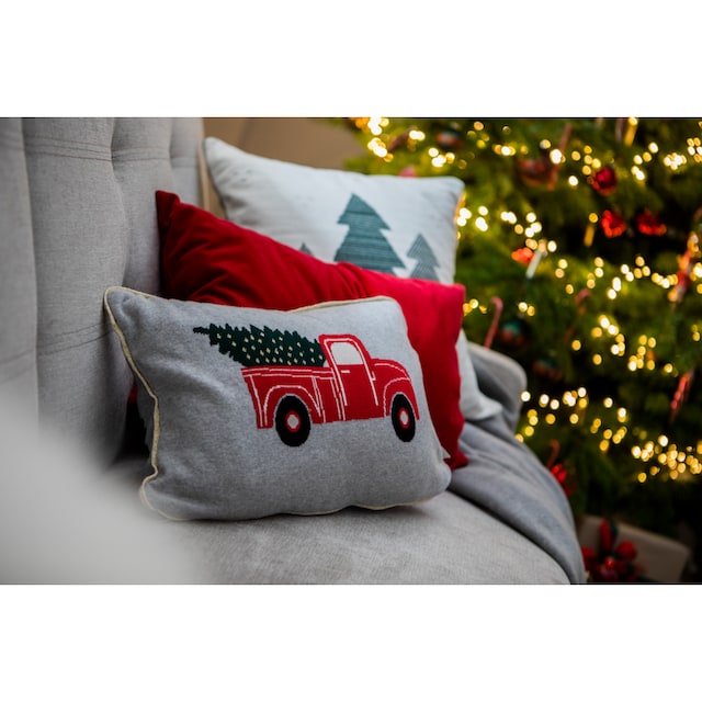 TOM TAILOR HOME Dekokissen »Christmascar«, gemustert, Reißverschluss,  Kissenhülle ohne Füllung, 1 Stück