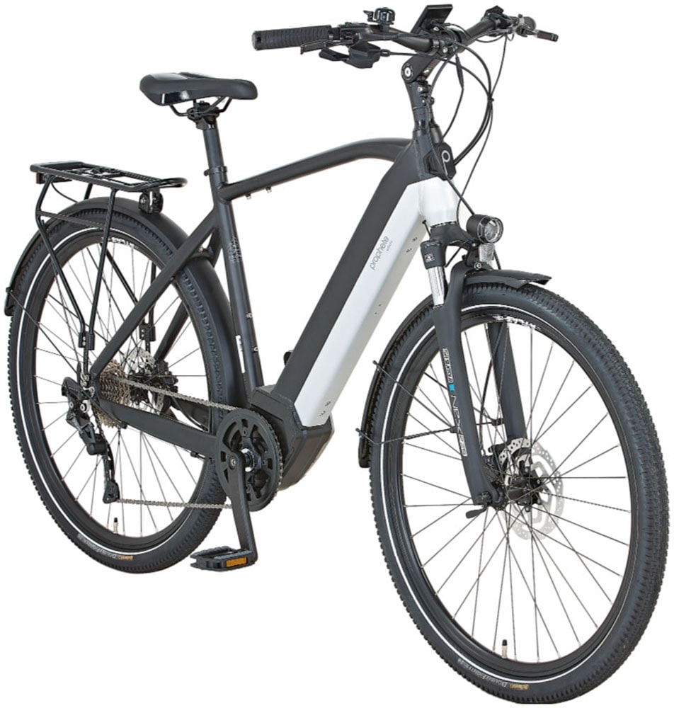 Prophete E-Bike »Entdecker 5.0«, 10 Gang, Shimano, Deore, Mittelmotor 250 W, Pedelec, Elektrofahrrad für Herren, Trekkingrad