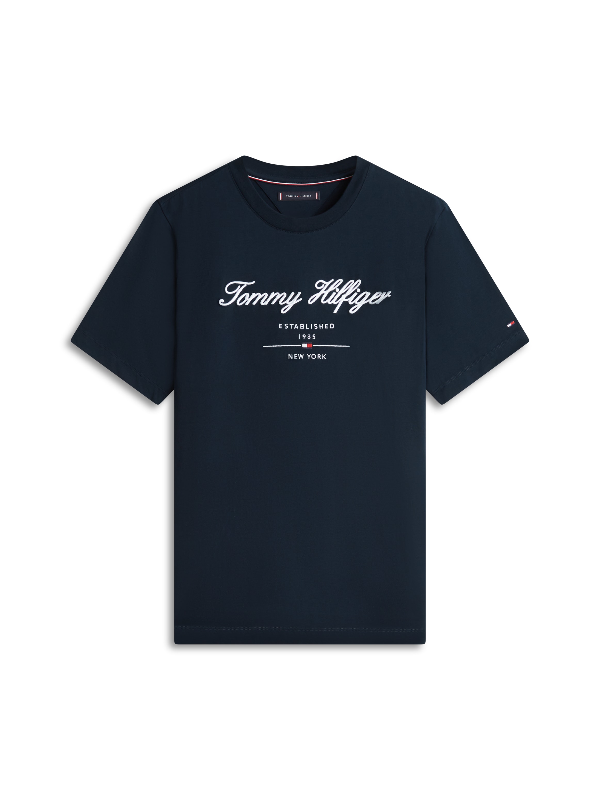 Tommy Hilfiger T-Shirt »SCRIPT LOGO TEE« mit aufgesticktem Logo