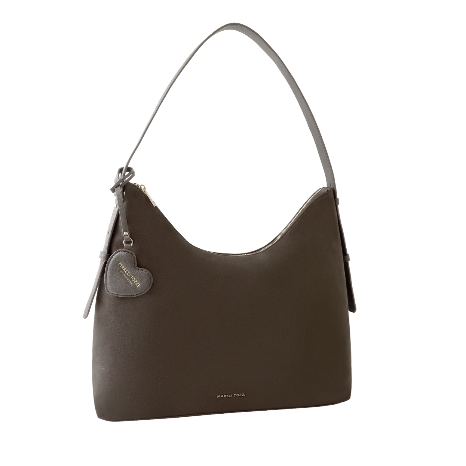 MARCO TOZZI Hobo Damen Schultertasche, Handtasche mit Logoschriftzug