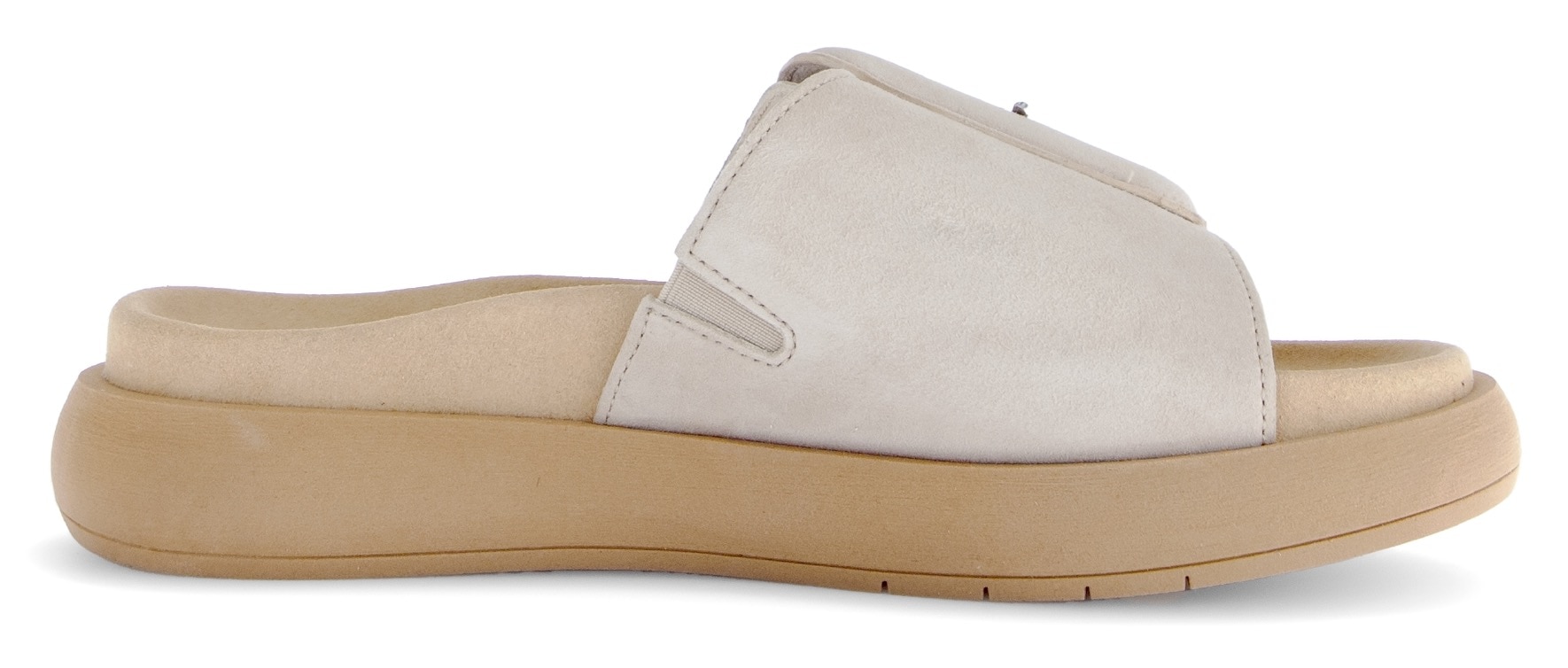 Gabor Pantolette, Plateau, Sommerschuh, Schlappen mit großer Zierschnalle
