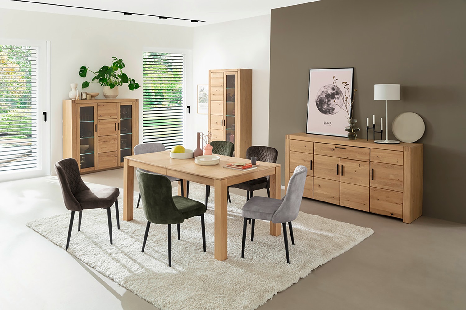 MCA furniture 4-Fußstuhl »ABOSHI Esszimmerstuhl (4er Set)«, (Set), 4 St., Veloursstoff, Taschenfederkern, Metall schwarz,Vintage-Veloursoptik,belastbar 120 kg