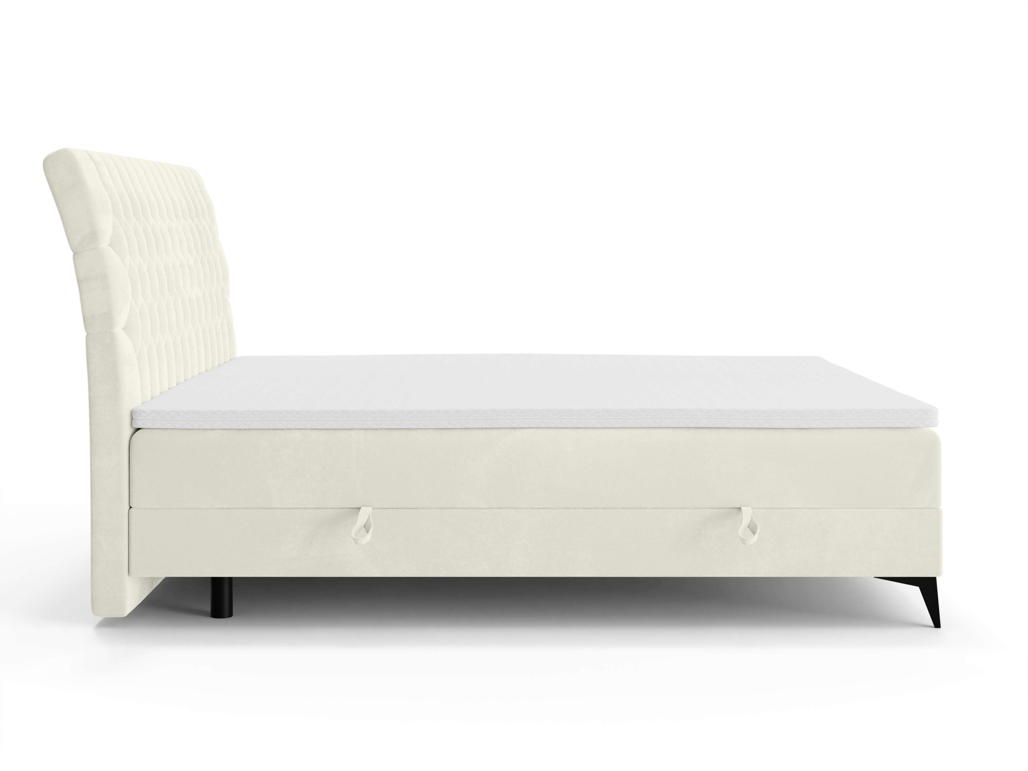 Leonique Polsterbett »SYDNEE mit Matratze und Topper, in 2 Breiten (160 und 180 cm)«, Boxspringbett mit Kopfteil, Bettkasten, Matratze (BFK/TFK) und Topper