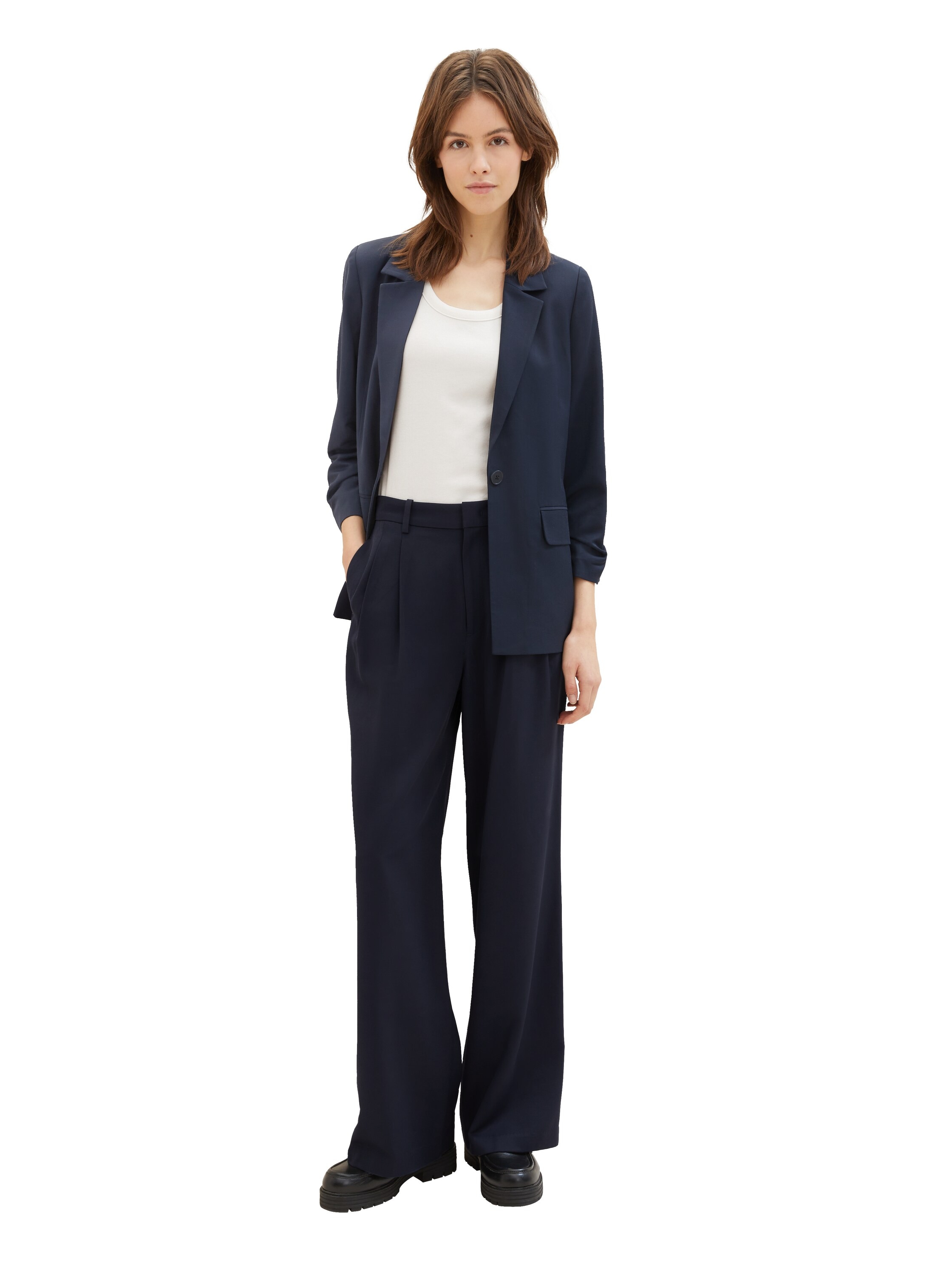 TOM TAILOR Denim Webhose, mit weitem Bein und aus Viskose