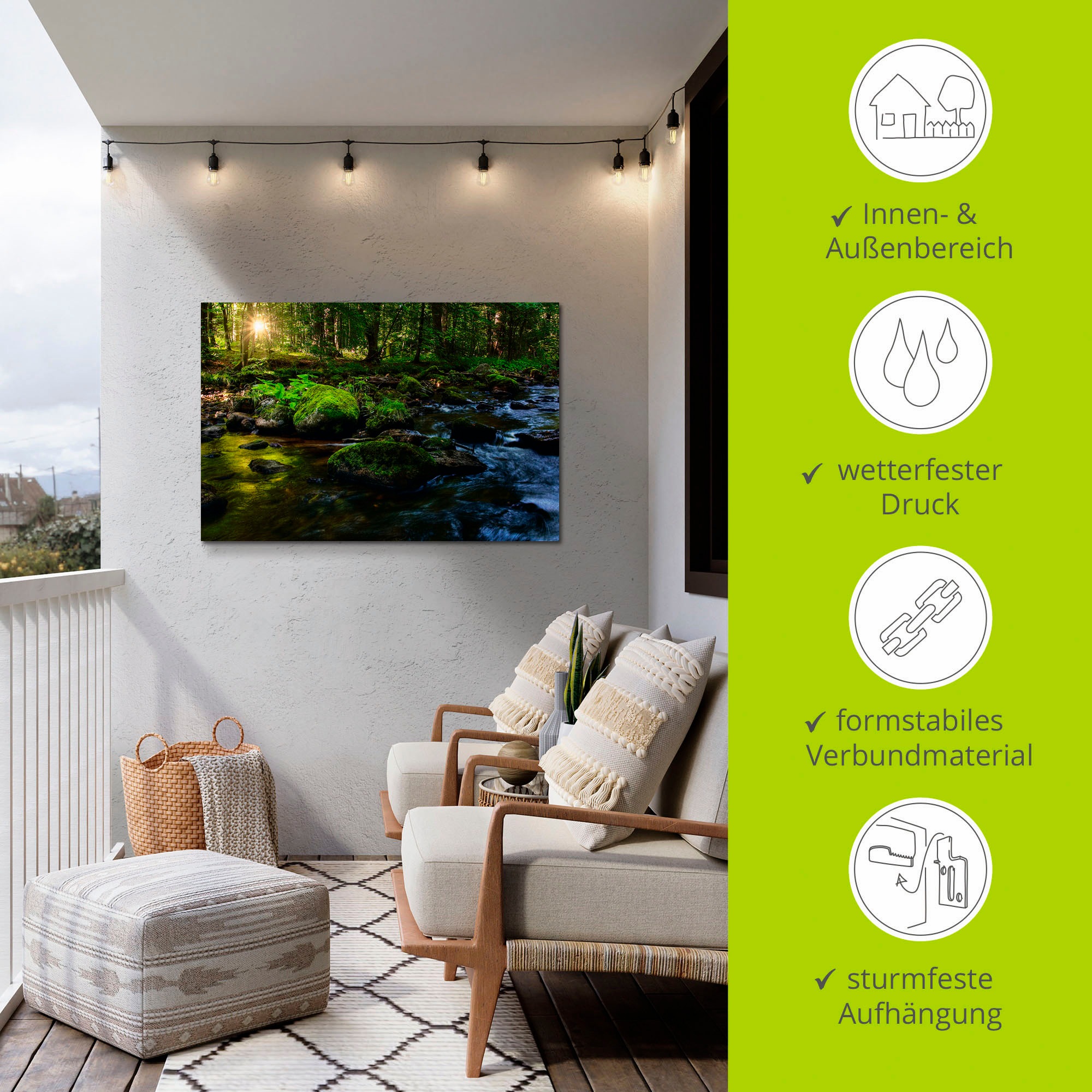 Artland Wandbild »Feenland«, Wald, (1 St.), als Alubild, Outdoorbild, Leinwandbild, Poster in verschied. Größen