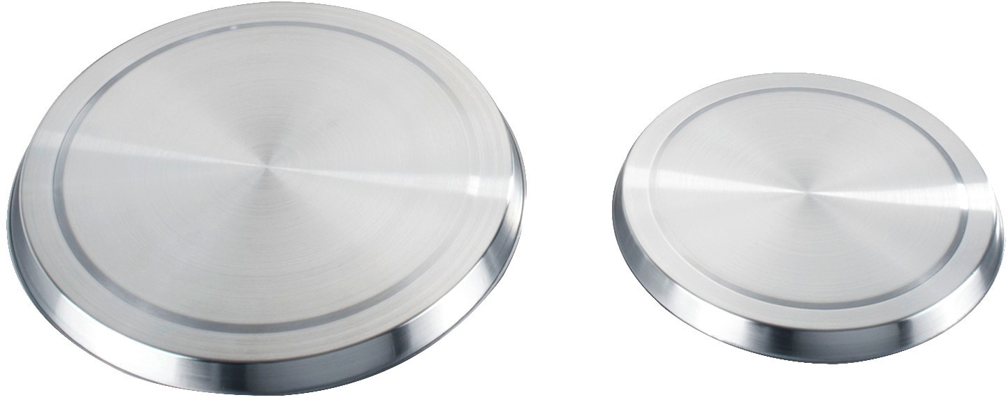 WENKO, Herd-Abdeckplatte »Modell Edelstahl« für Elektroherde, 2 Größen, auch als Topfuntersetzer verwendbar, silberfarben, Edelstahl, B/H/L: 20,16 cm 