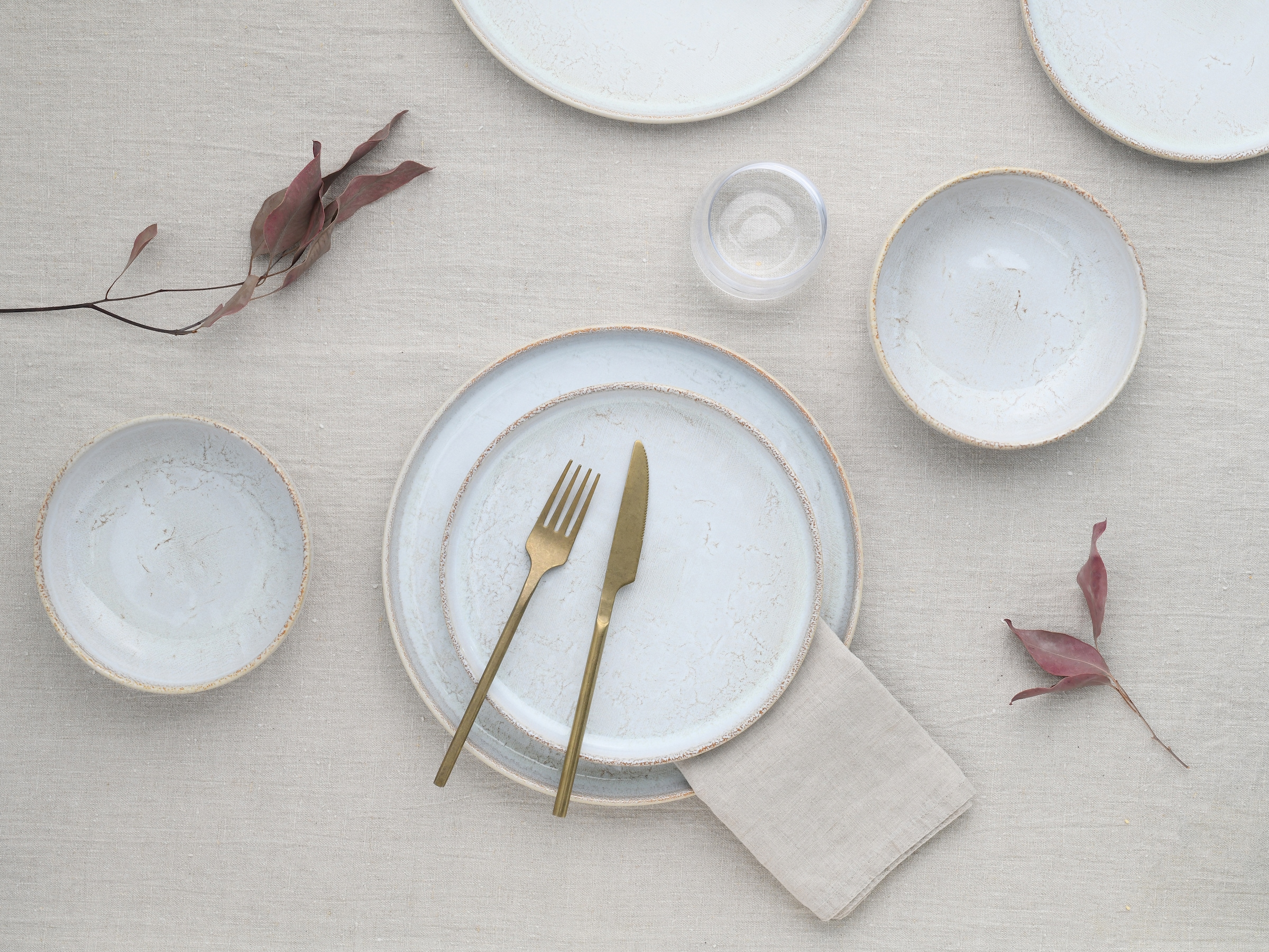 CreaTable Teller-Set »Uno Vintage Offwhite, Teller Set 12-tlg« Shabby Look, Vintage Style