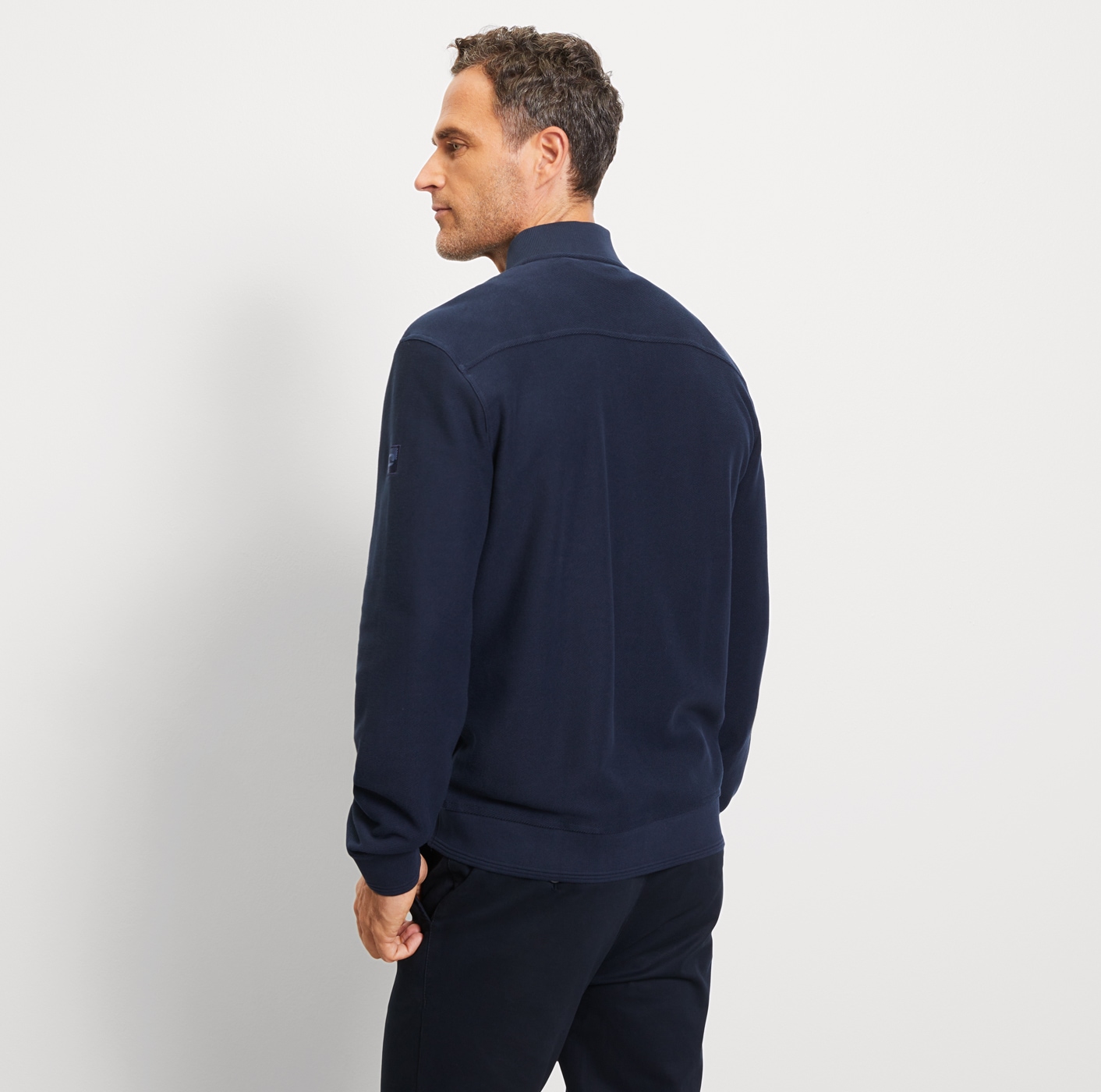 OLYMP Sweatjacke , regular fit, basic, Stehkragen
