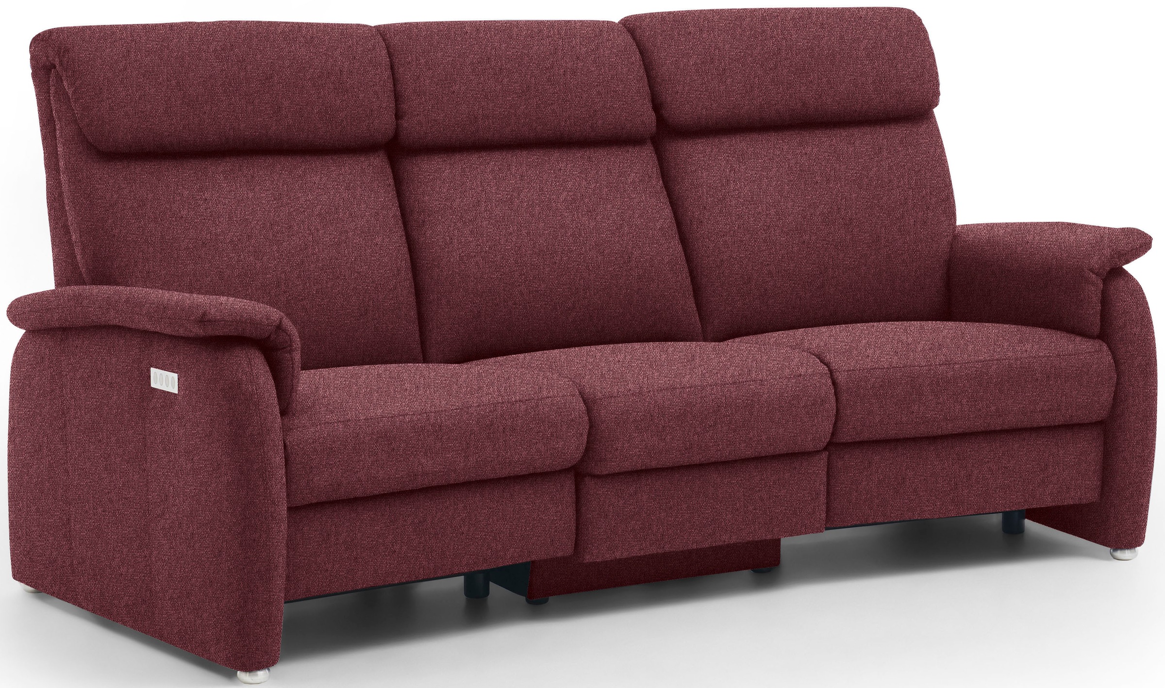 Home affaire 3-Sitzer »Turin mit Steckdose und USB-Port auch in Easy care-Bezug«, 2 x vollmotorische Relaxfunktion, herunterklappbarer Tisch