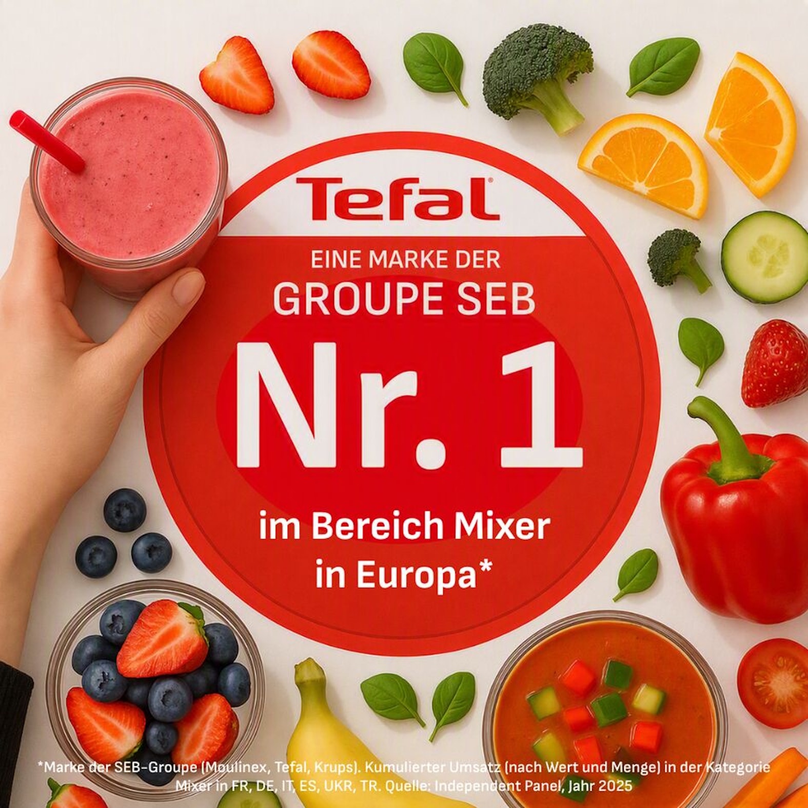 Tefal Standmixer »BL83SD PerfectMix Cook« 1400 W 2 L Fassungsvermögen, 10 Automatikprogramme