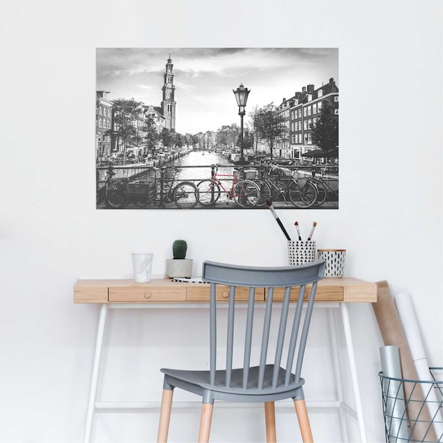 Reinders! Poster »Die Grachten von Amsterdam Brücke - Fahrrad - Stadt - Die  Niederlande«, (1 St.) auf Raten kaufen