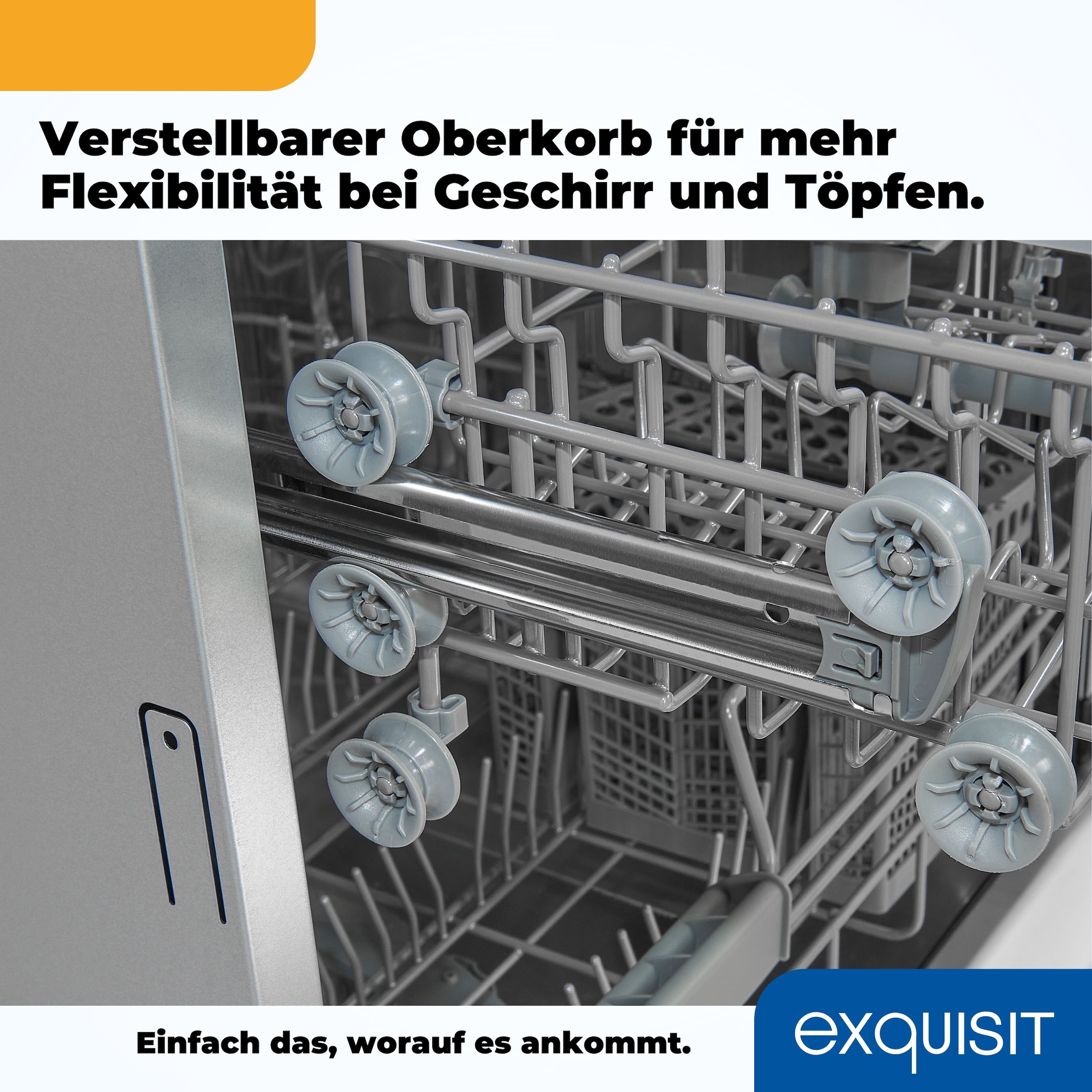 exquisit Standgeschirrspüler »GSP9313-030E inox«, 13 Maßgedecke