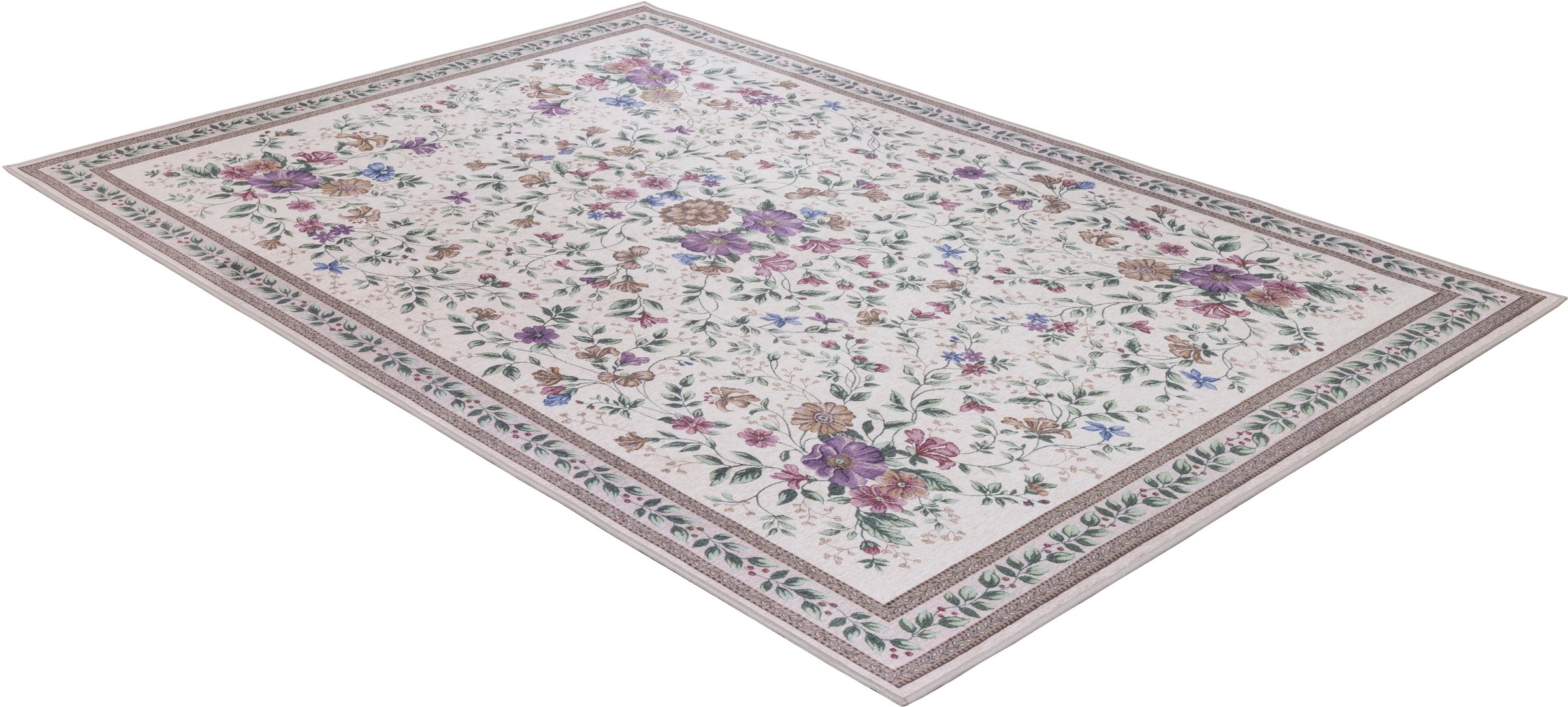 Gino Falcone Orientteppich »Viola GF045« rechteckig 3 mm Höhe in Pastell Farben, ideal im Wohnzimmer & Schlafzimmer