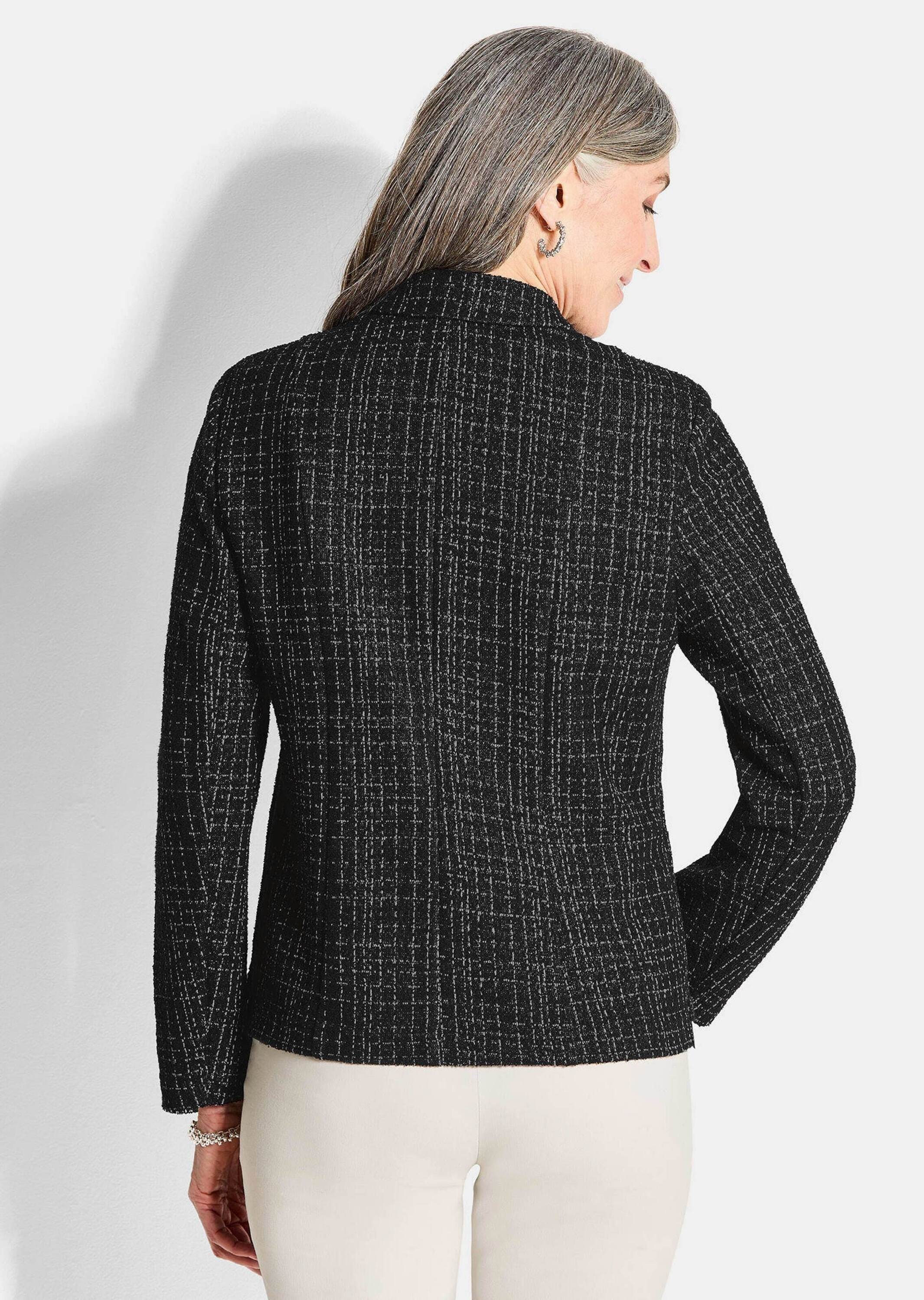 GOLDNER Jackenblazer »Kurzgröße Jersey-Blazer in Tweed-Optik«