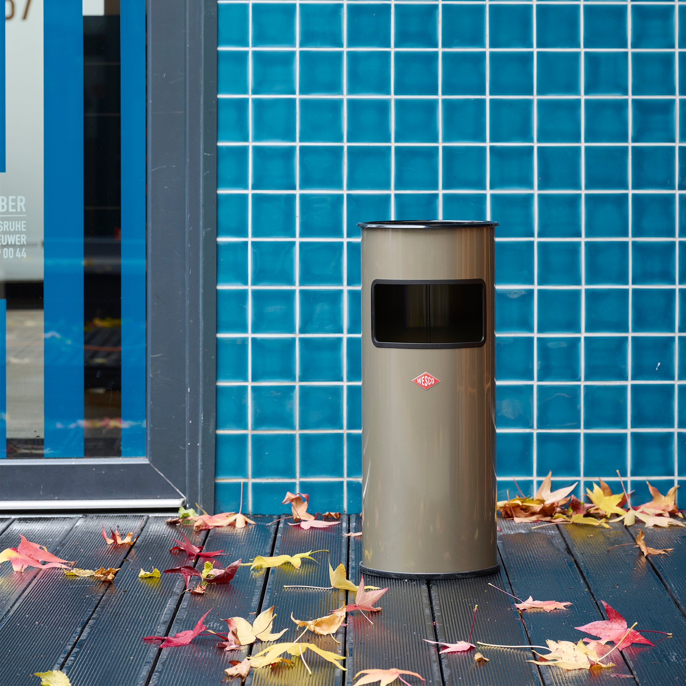 WESCO Aschenbecher »Standascher 30 L, mit Sieb« 1 Behälter mit Einwurfschlitz und herausnehmbarem Sieb