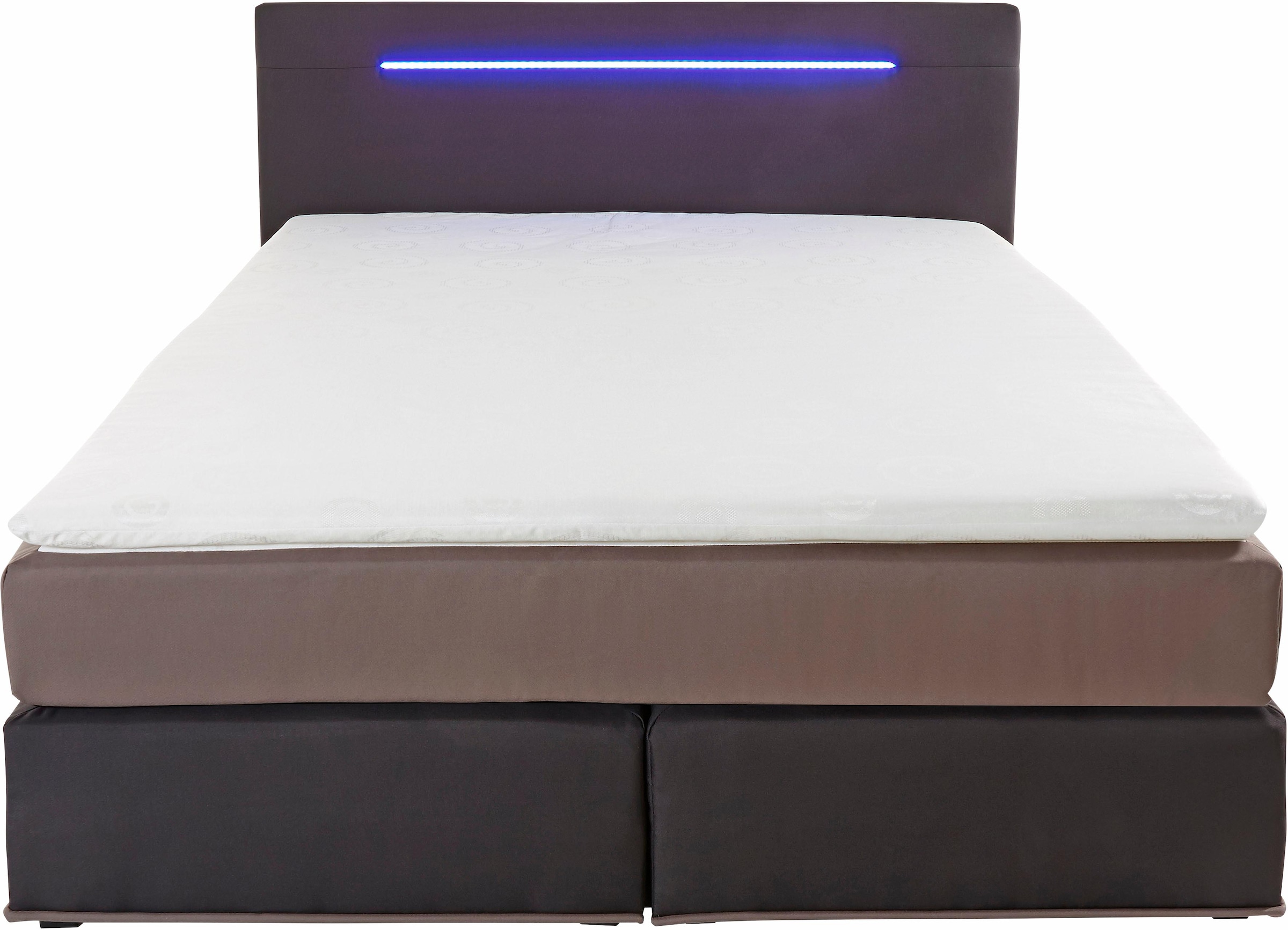 COLLECTION AB Boxspringbett, inkl. LED-Beleuchtung mit Farbwechsel und Topper