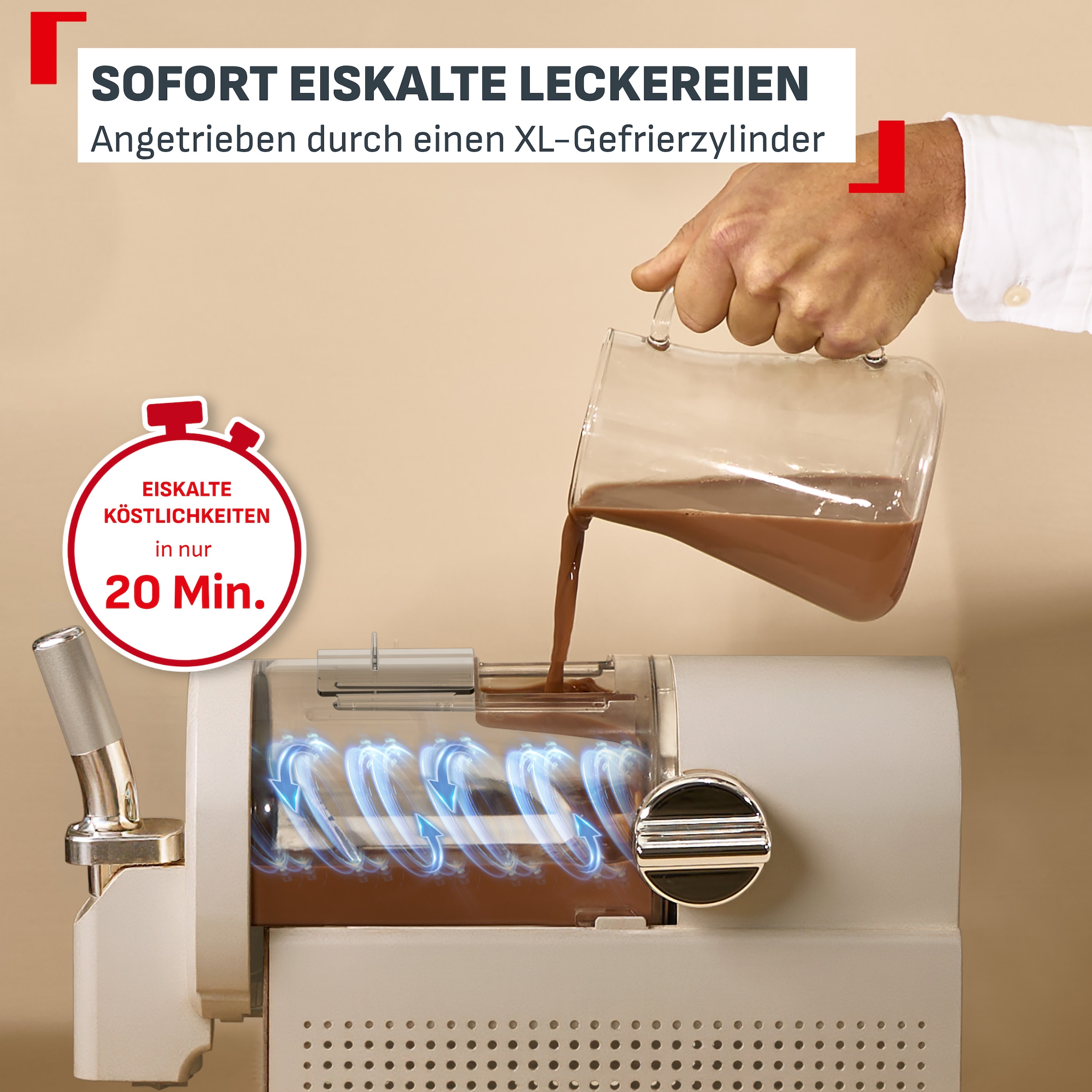 Tefal Slush-Eismaschine »Freezi« 5 Automatikprogramme, 8 Portionen in einer Zubereitung, Spülprogramm