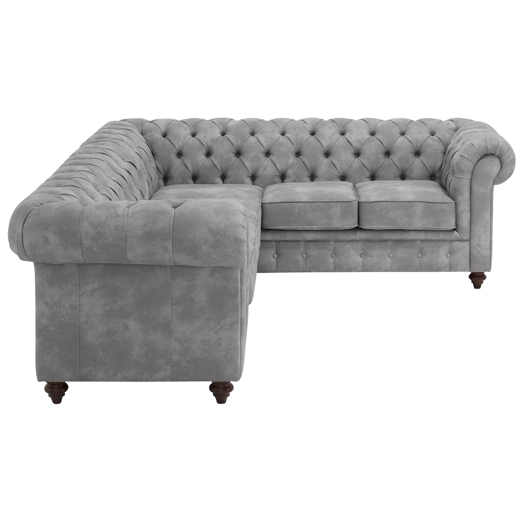 Home affaire Chesterfield-Sofa »Chesterfield Ecksofa, auch in Leder«