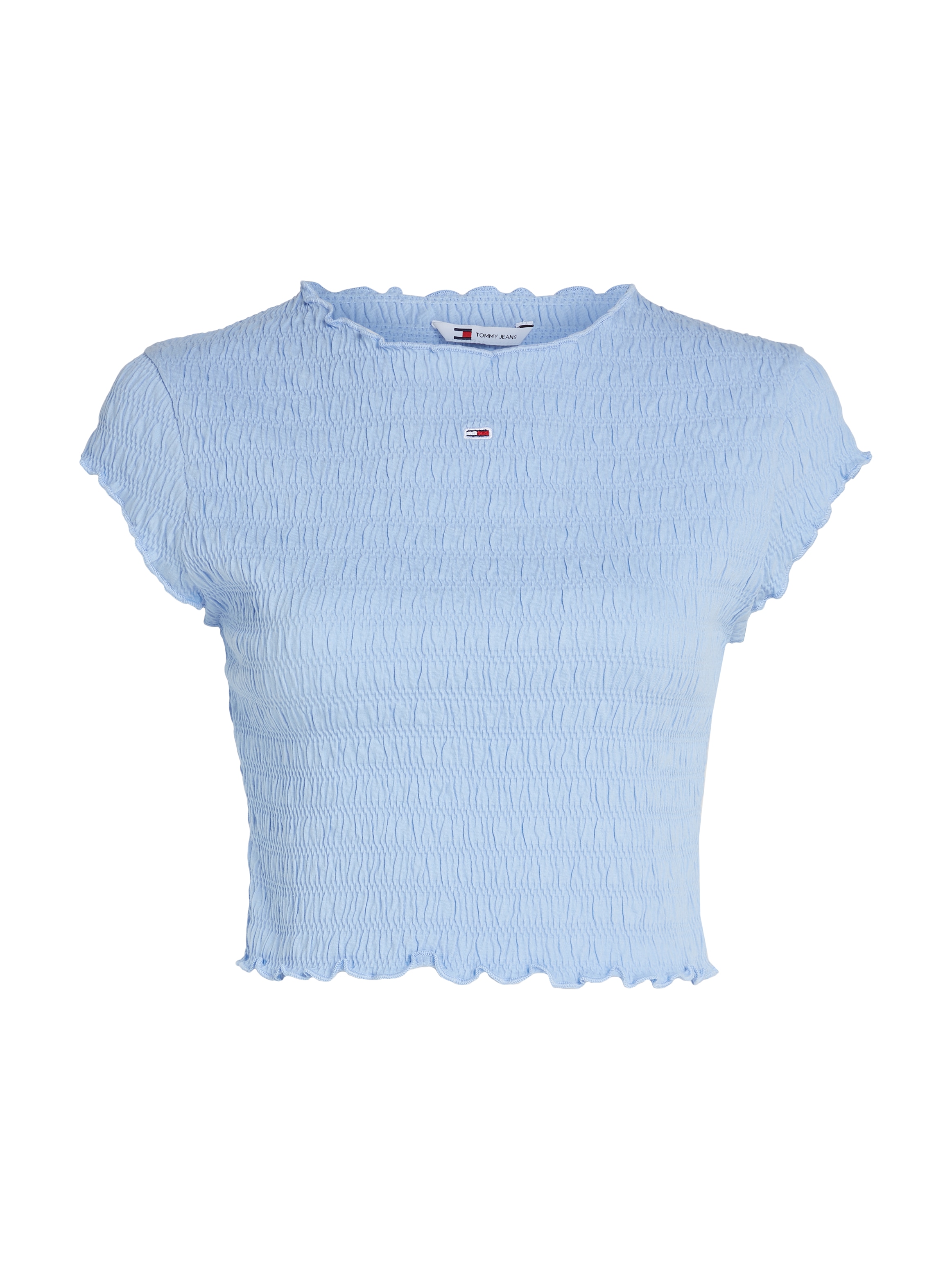 Tommy Jeans Rundhalsshirt »TJW SLIM SMOCK TEE«, allover gesmokt