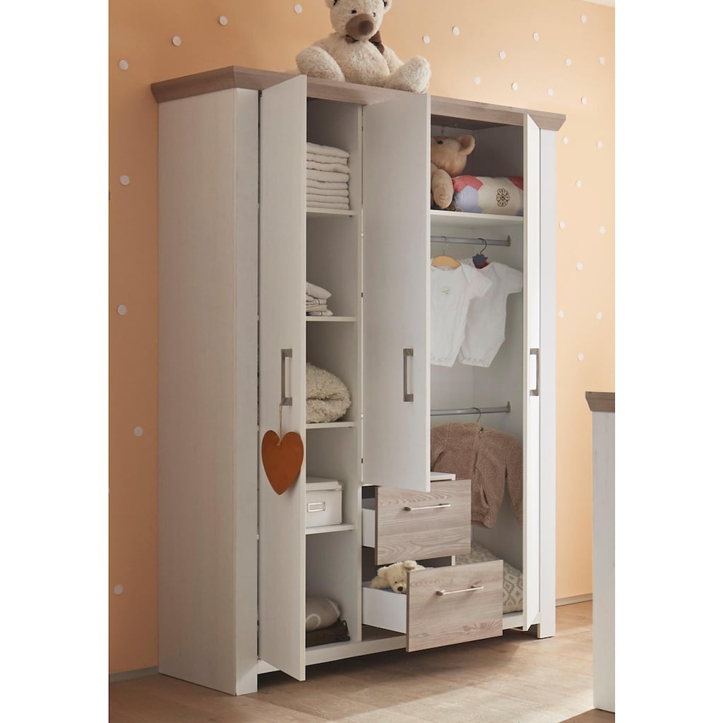 Mäusbacher Babyzimmer-Komplettset »Stralsund«, (Set, 3 St., Bett, Wickelkommode, Schrank)