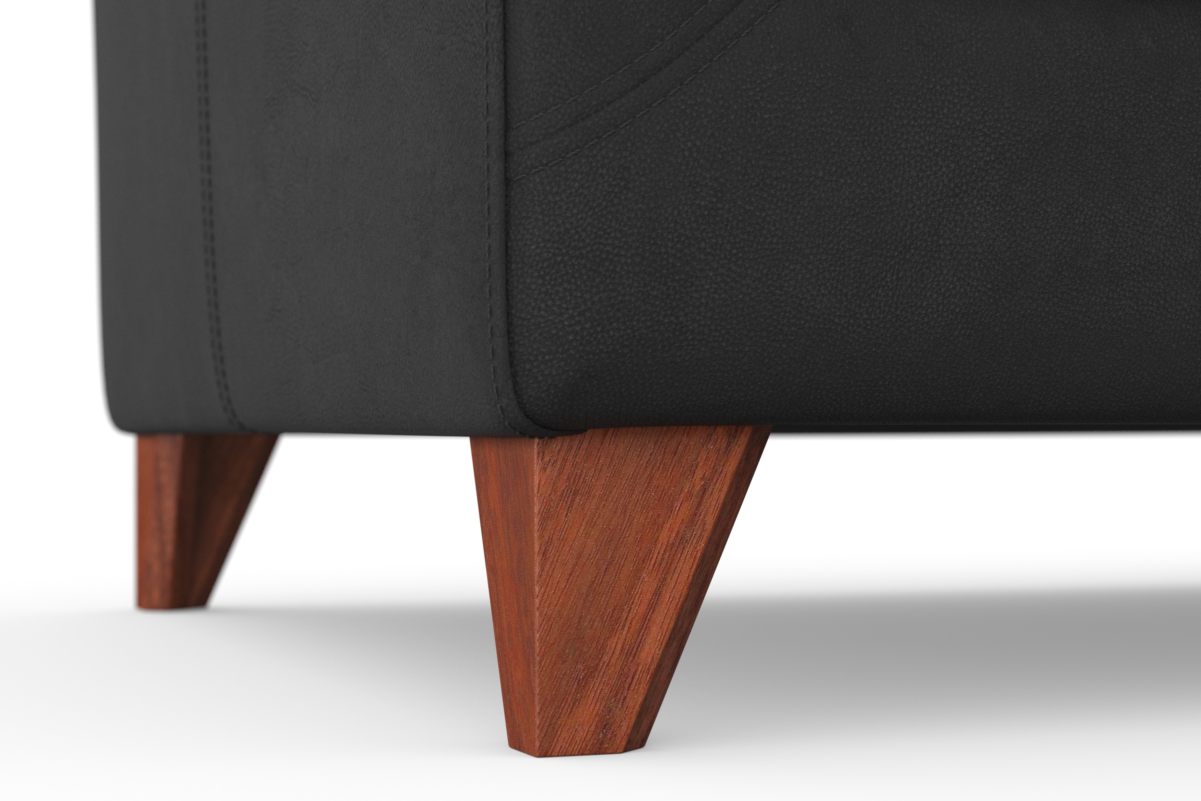 machalke® 3-Sitzer »amadeo«, Ledersofa mit geschwungenen Armlehnen, Breite 213 cm