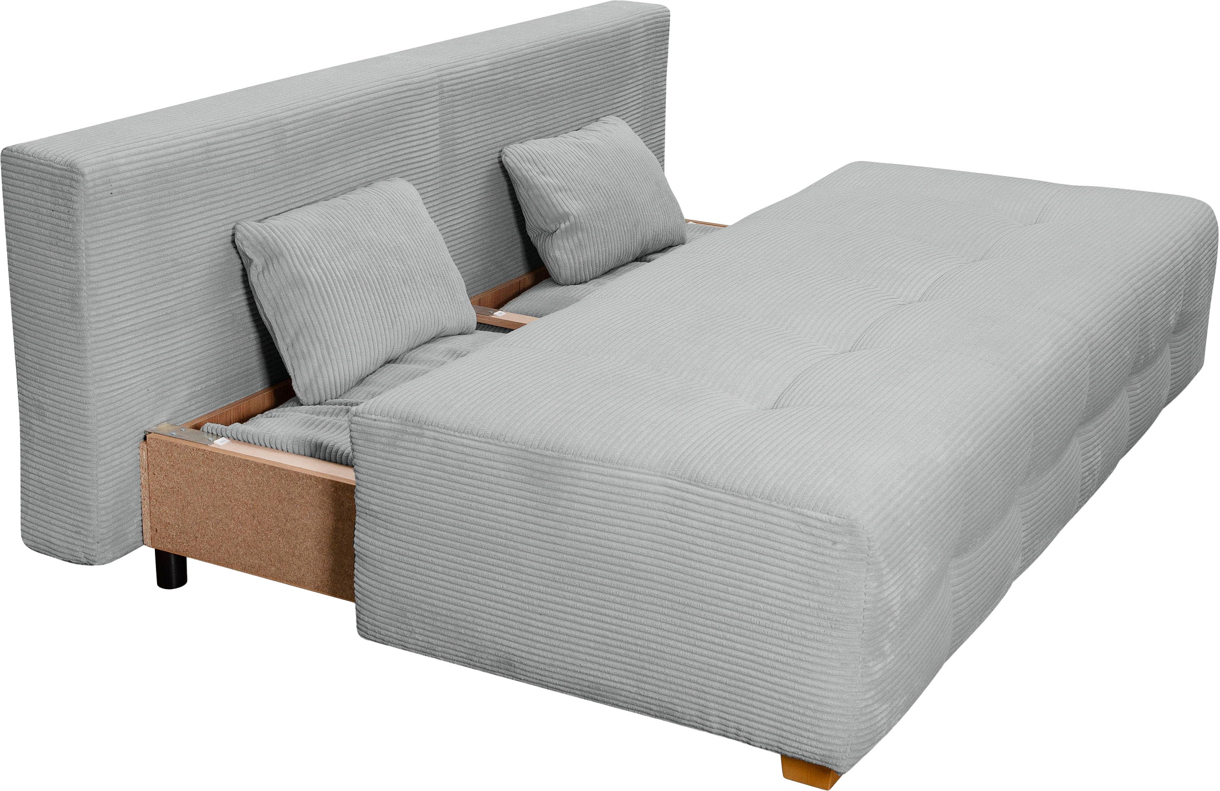 COLLECTION AB Schlafsofa »Bella«, Schlafsofa,Bettkasten,Bonellfederkern,Rückenkissen,Armlehnenkissen