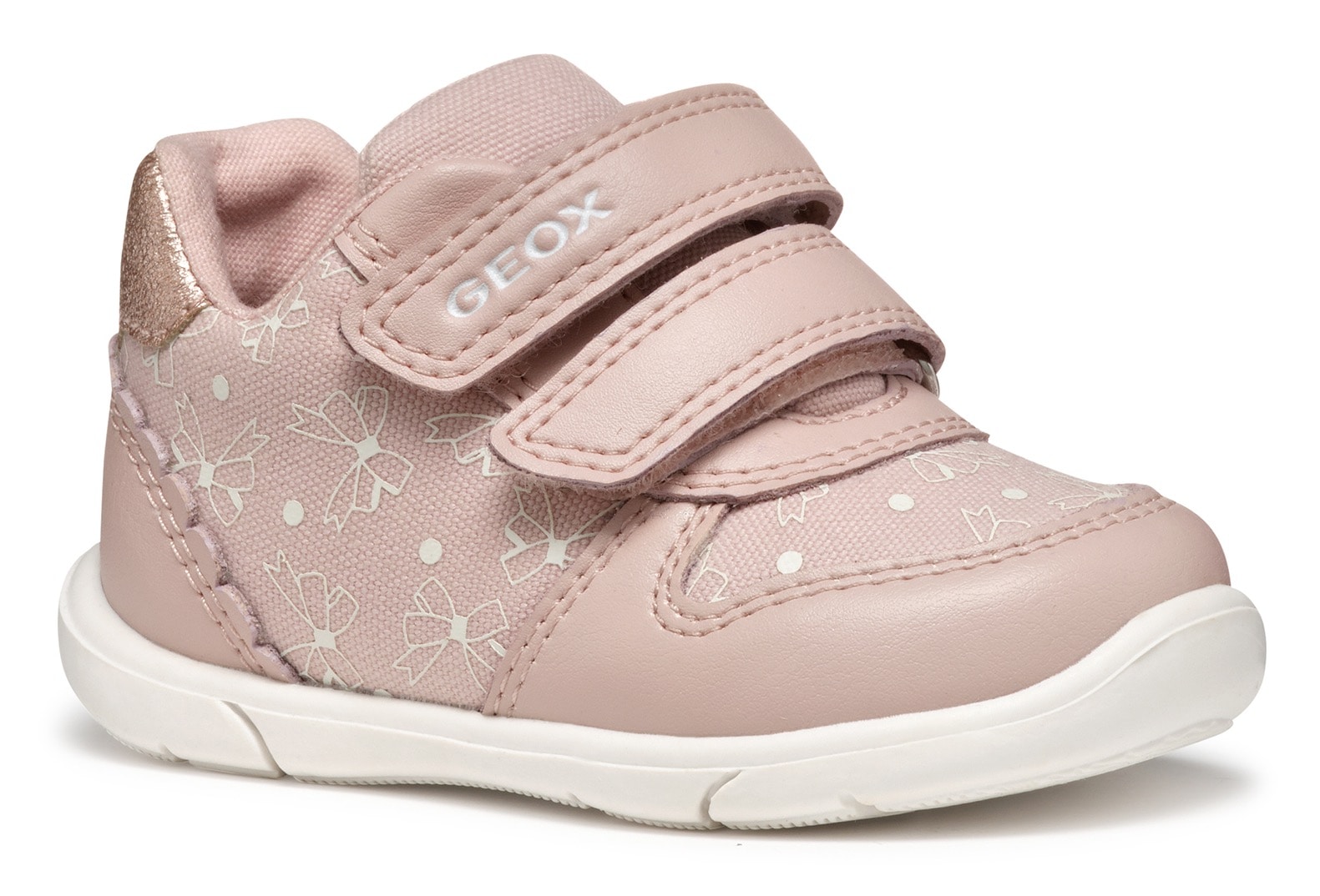 Geox Lauflernschuh »B ZAPITO GIRL«, Festtagsschuh, Klettschuh mit Schleifchen bedruckt und...