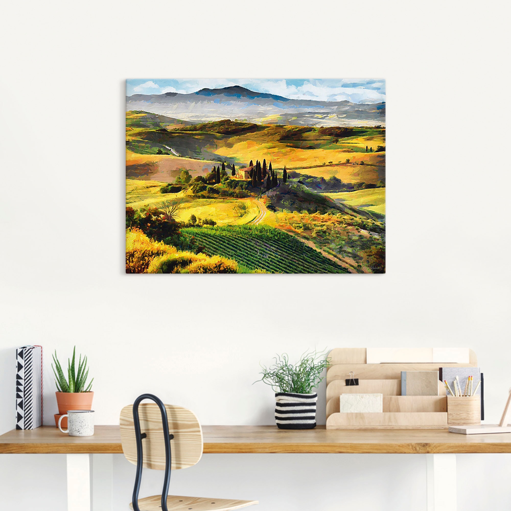 Artland Wandbild »Toskana von oben«, Bilder von Europa, (1 St.), als Leinwandbild, Poster in verschied. Größen
