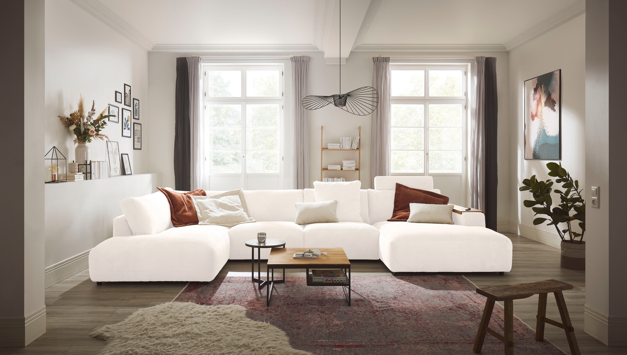 Musterring Wohnlandschaft »Lucia U-Form«, Verschiedene Farben, inkl. Kopfstütze, Gesamtbreite 434 cm