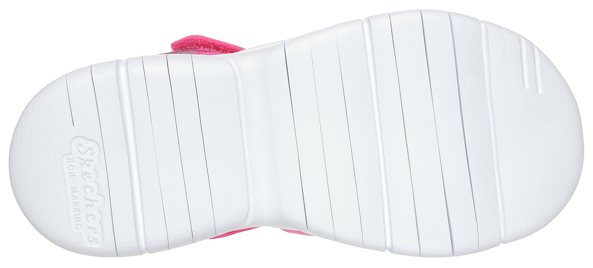 Skechers Sandale »FLEX SPLASH DAYLIGHT SHIMMER«, Klettschuh mit Glitzer, Größenschablone zum Download