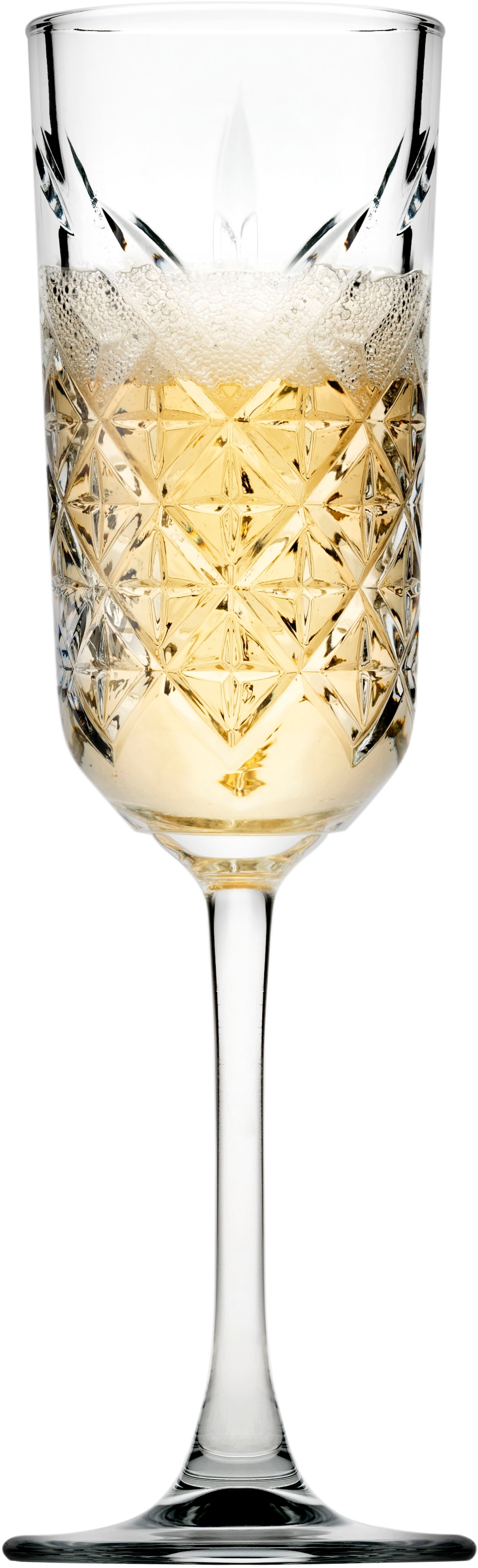 Pasabahce Sektglas »Timeless, 17,5 cl, 4 Stück« Strukturglas, spülmaschinengeeignet