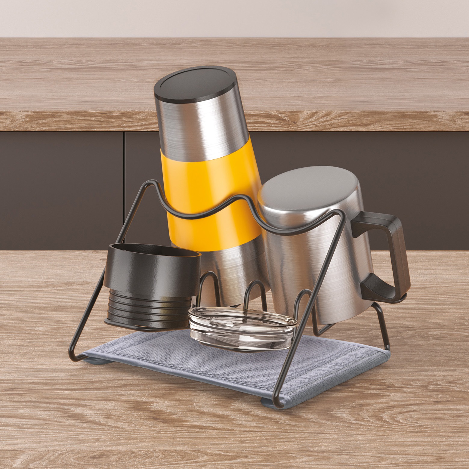 Metaltex Zubehöraufbewahrungsständer »Drymug-2 LAVA« höchstmögliche Qualität + Funktionalität im aktuellen Industrial Look
