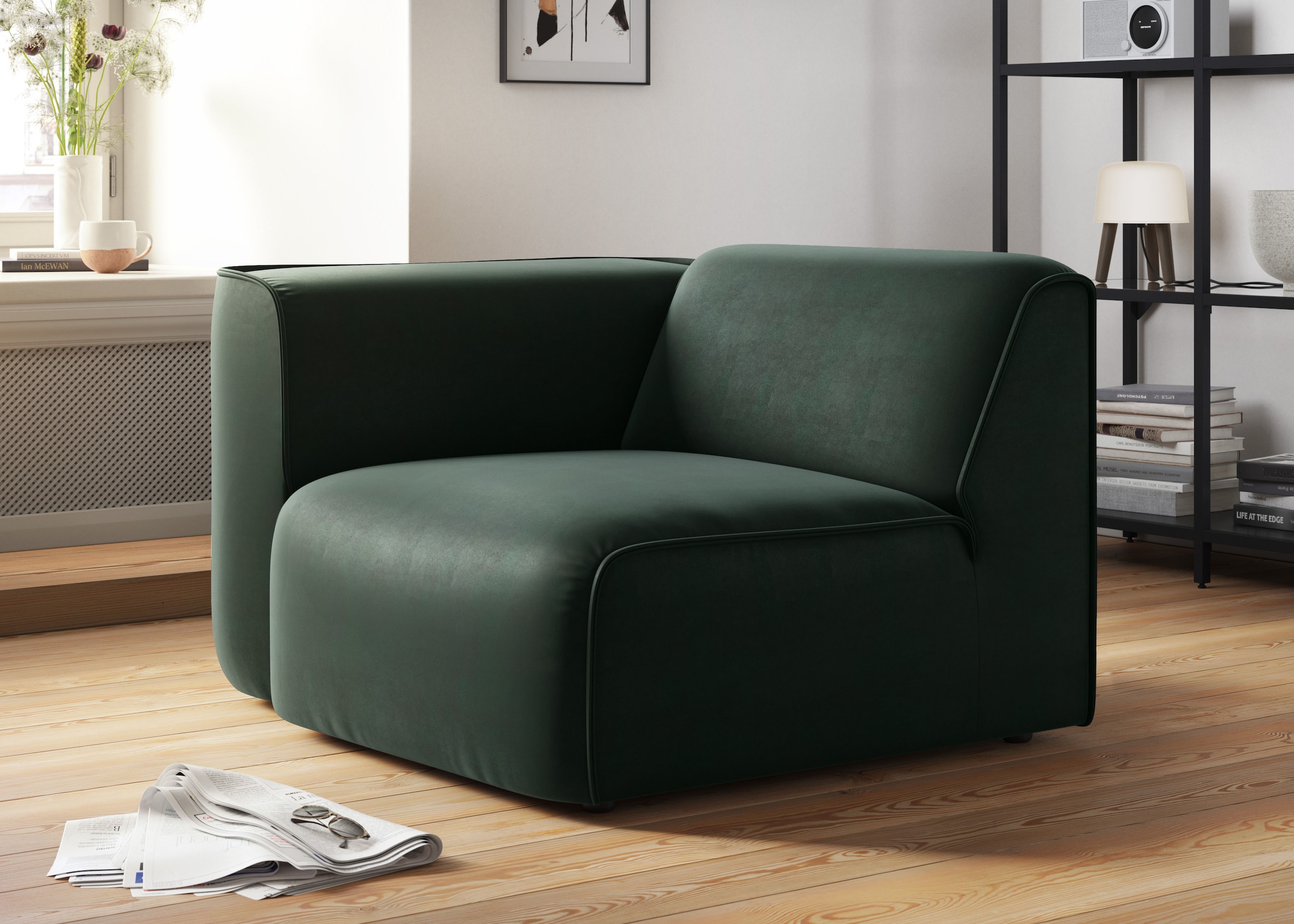 RAUM.ID Sessel »Merid Sofa-Eckelement, Maße B/T/H: 109/97/46 cm«, als Modul oder separat verwendbar, für individuelle Zusammenstellung