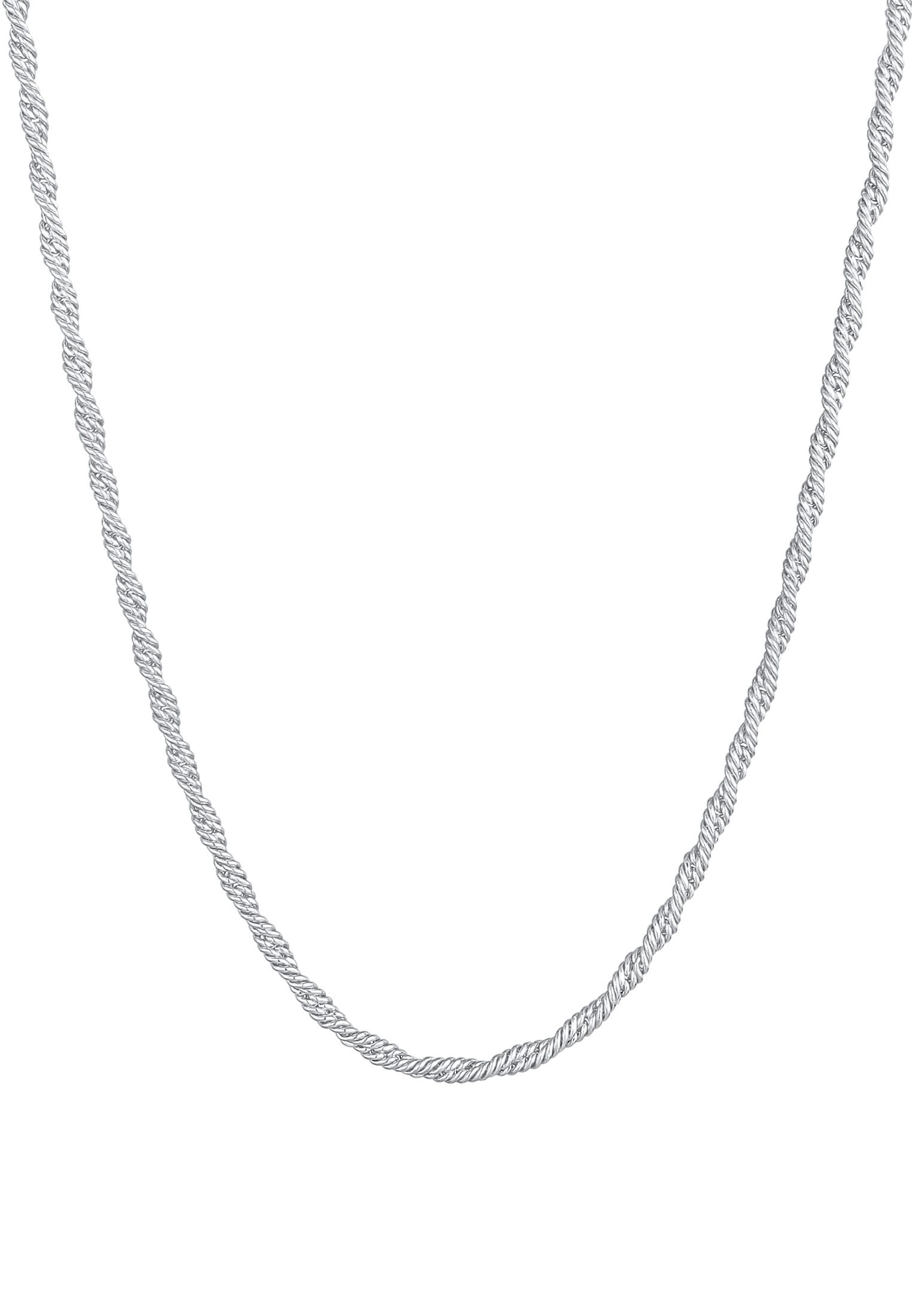 Elli Premium Kette ohne Anhänger »Halskette Kordelkette Gedreht Basic 925 Silber«