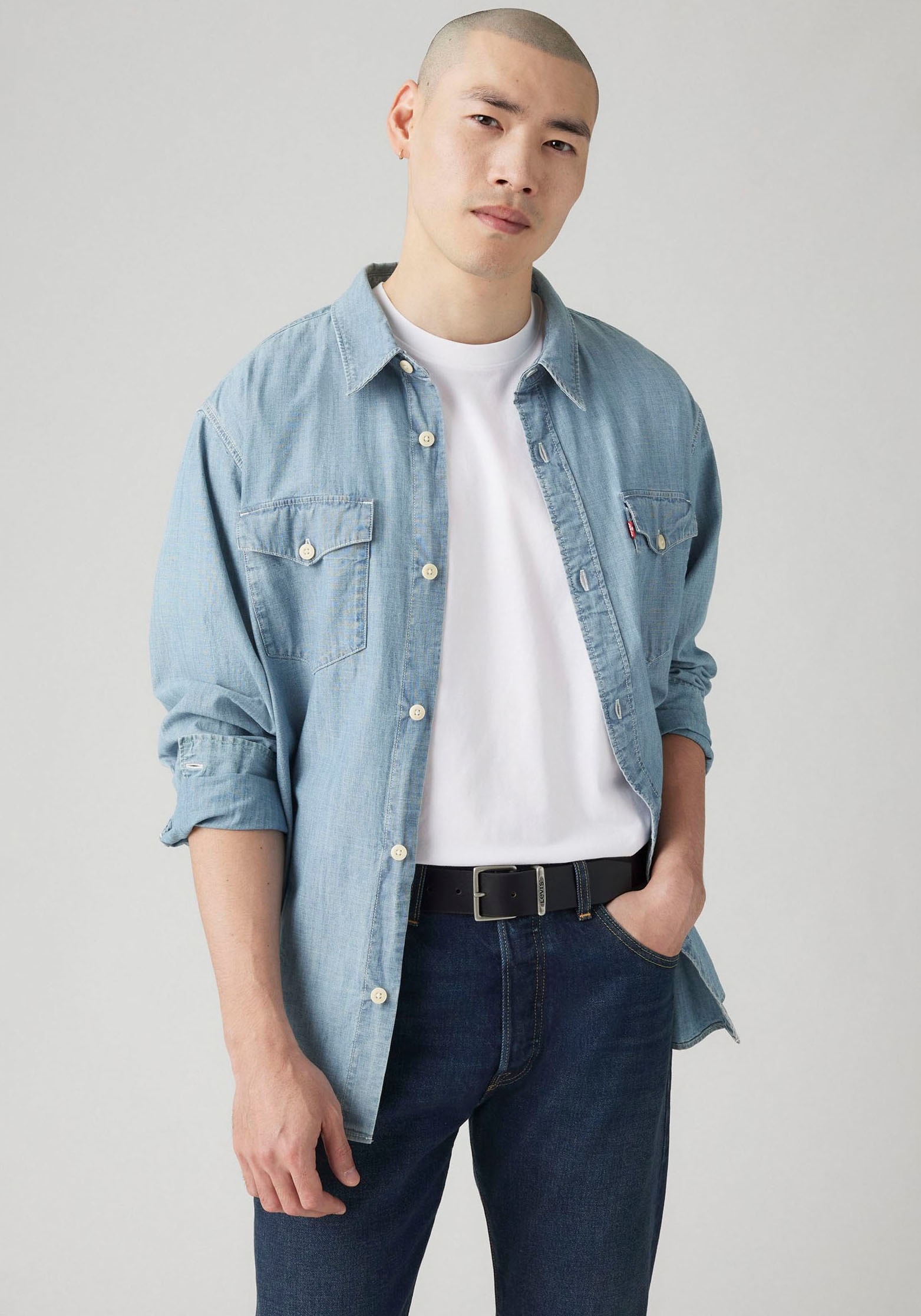 Levi's® Ledergürtel »FLAT KEEPER BELT«, mit Metallschnalle