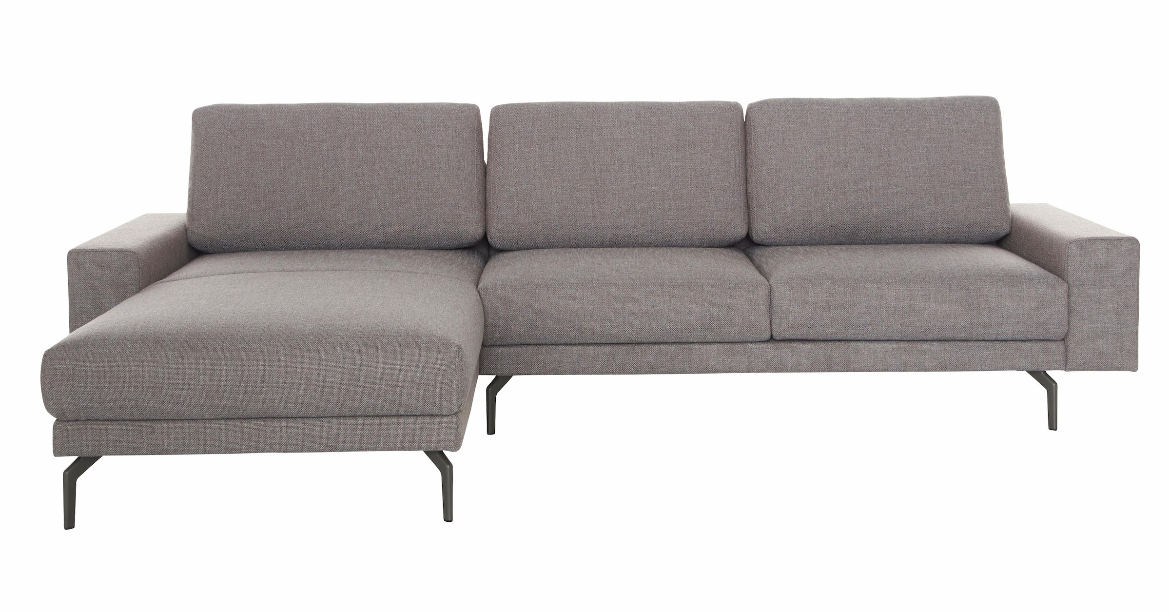 Creation BY ROLF BENZ Ecksofa »CR.450, Designecksofa, Polsterecke, L-Form« Armlehne breit und niedrig, Alugussfüße in umbragrau, Breite 294 cm